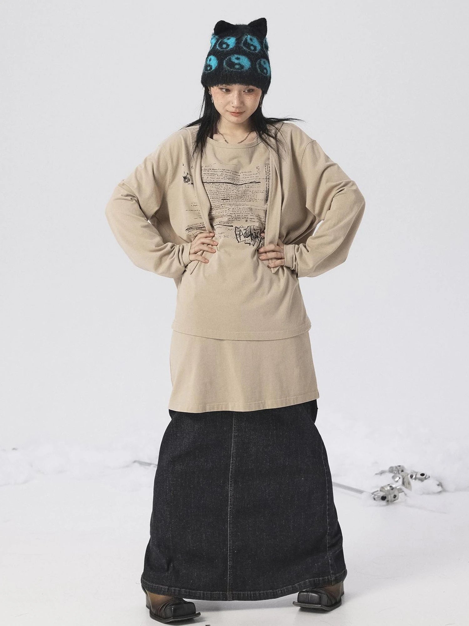 Oxidized Soap Slice 2.0 Long-Sleeve Hoodie Dress Set