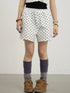 Polka Dot Wide Leg Shorts Summer White Trousers Casual Short Pants