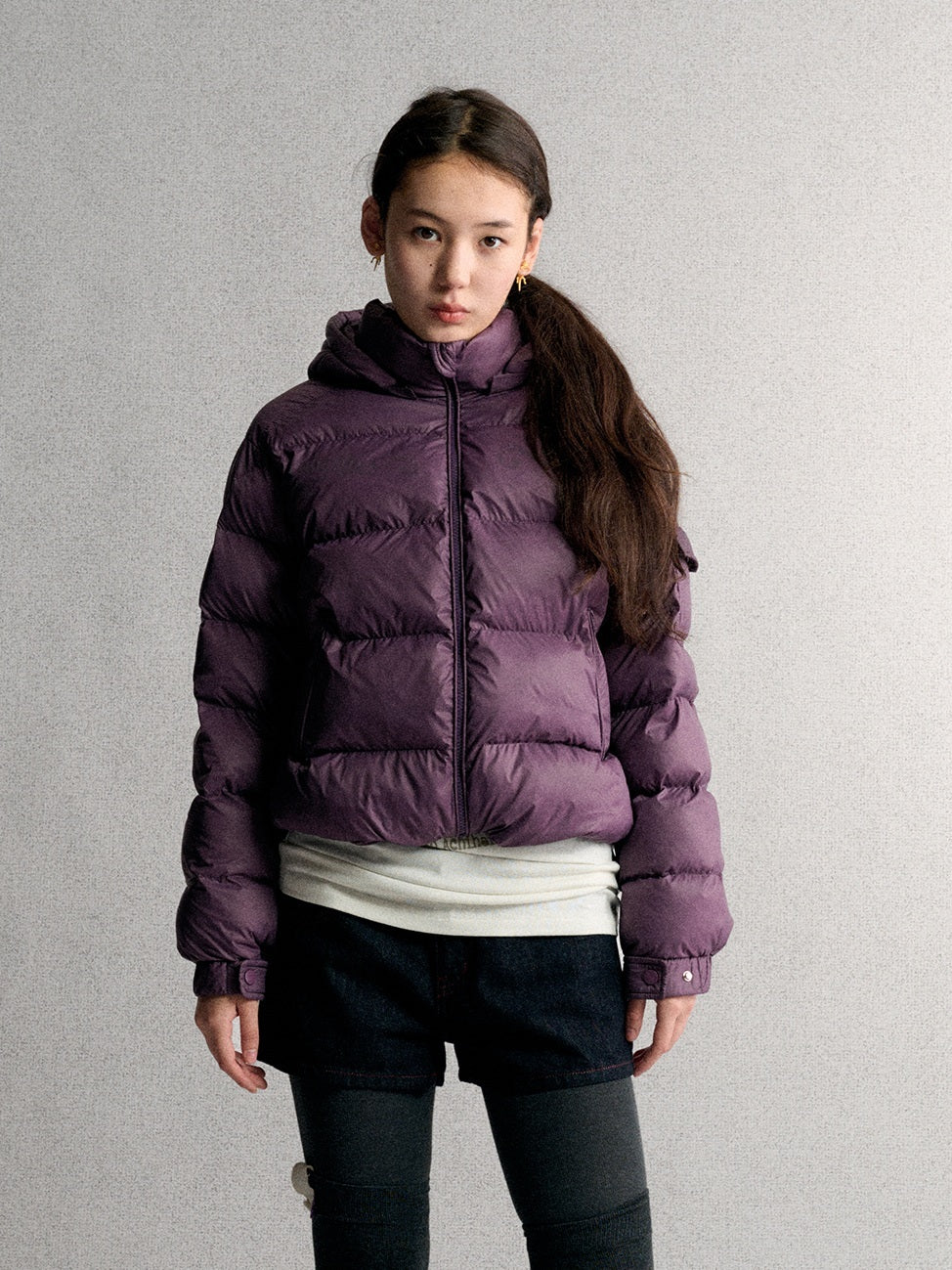 Achihara_Printed_Hooded_Drawstring_Hem_Women&