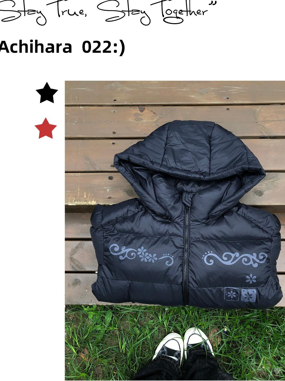 Achihara Printed Hooded Drawstring Hem Women&