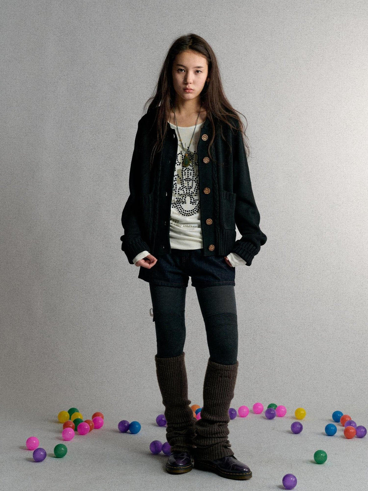 Achihara Printed Hooded Long Sleeve Polyester Women&