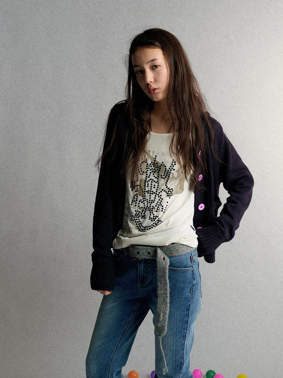 Achihara Printed Hooded Long Sleeve Polyester Women&