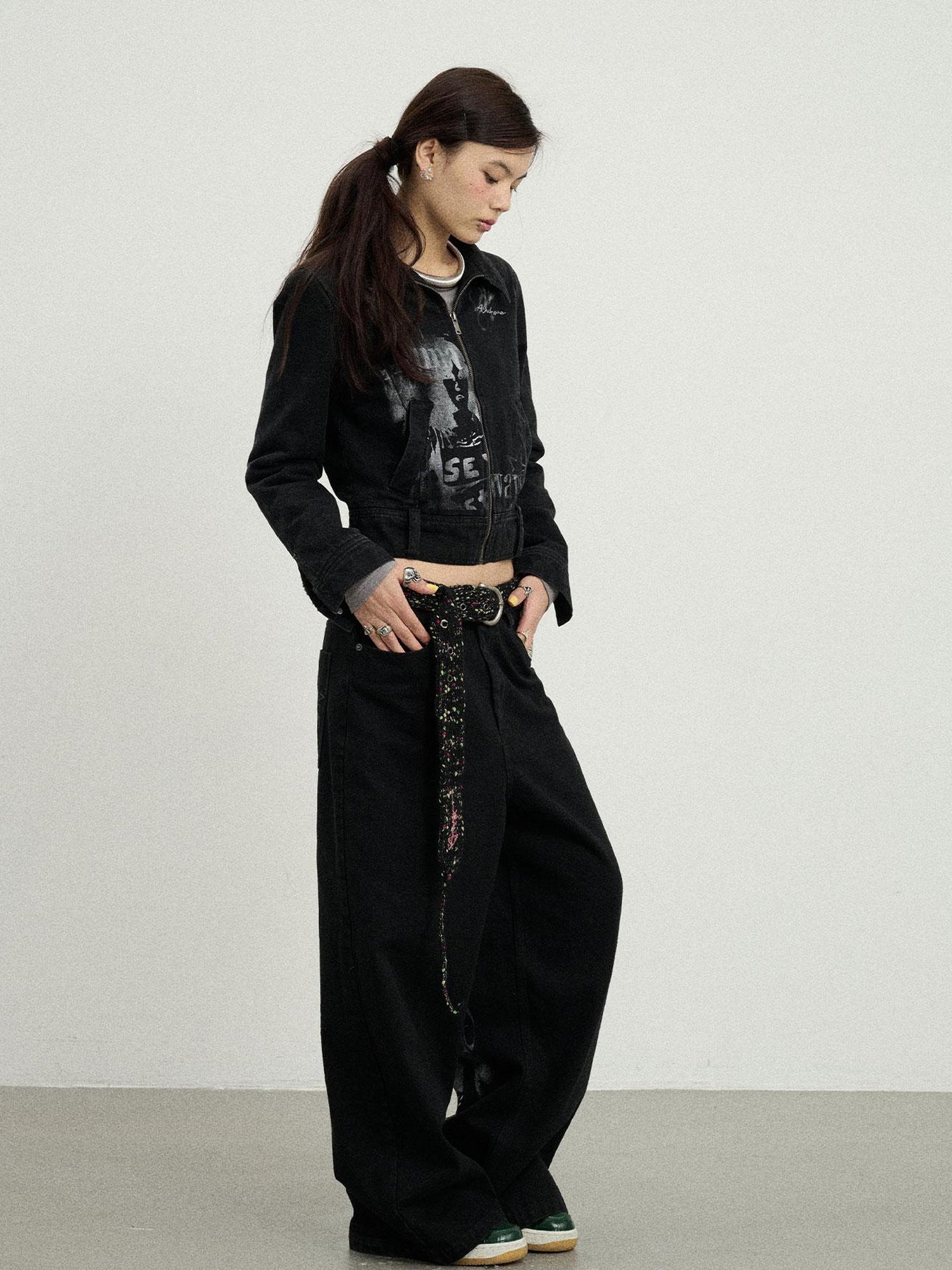 Achihara Punk Rock Joan Jett Denim Jacket