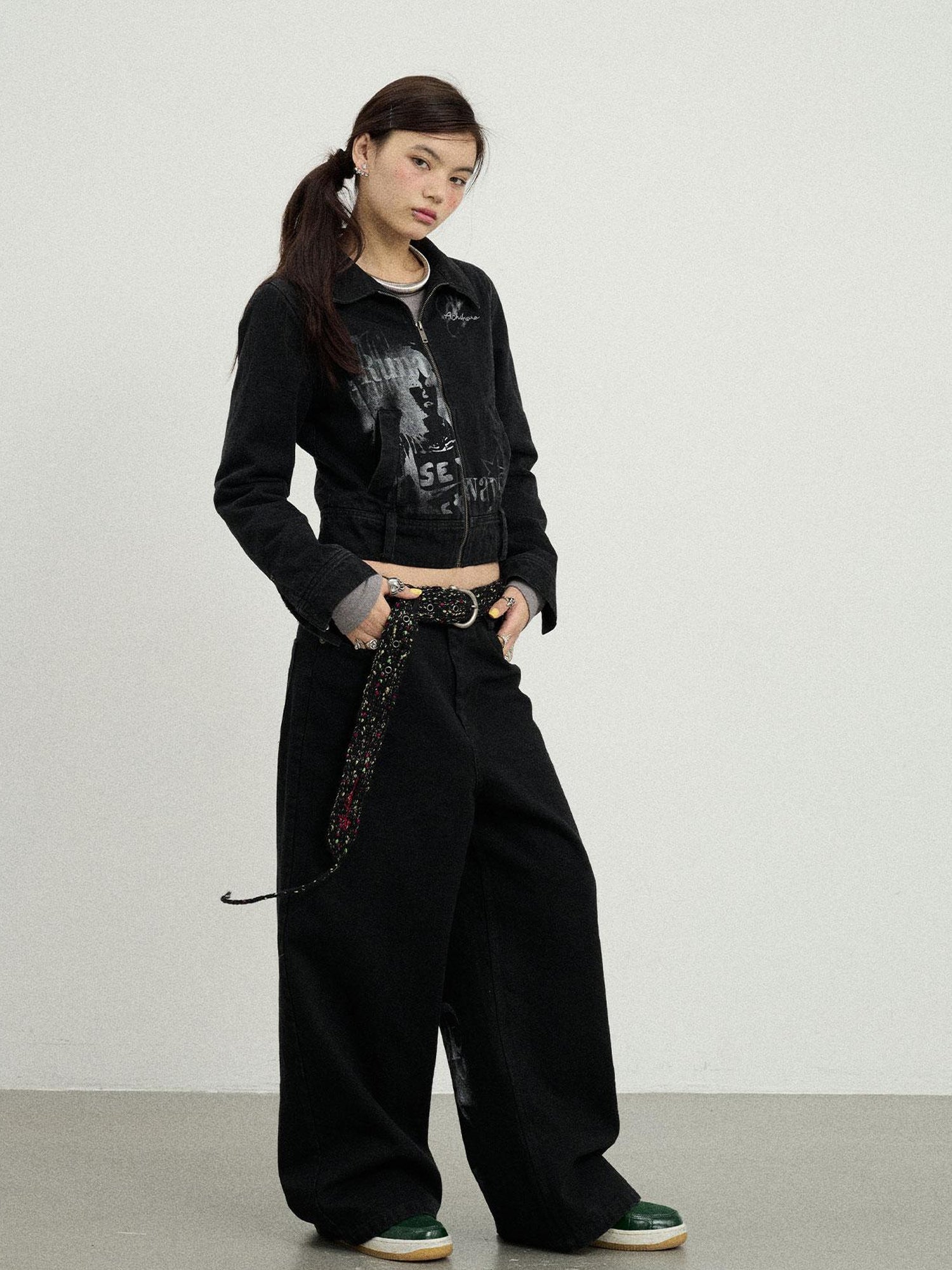Achihara Punk Rock Joan Jett Denim Jacket