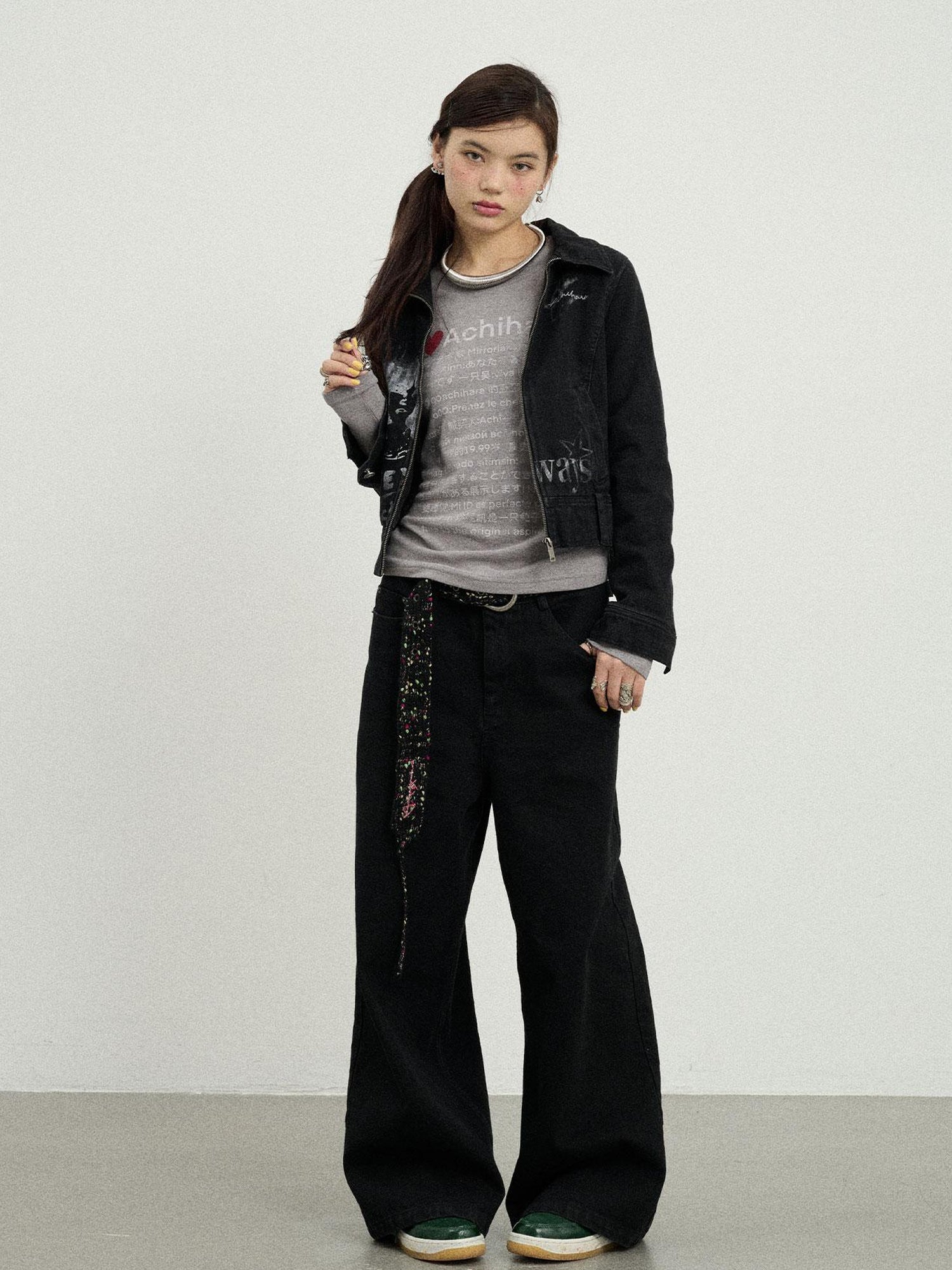 Achihara Punk Rock Joan Jett Denim Jacket