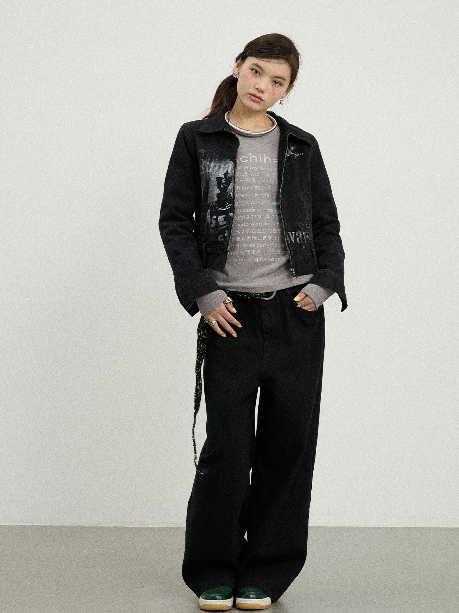 Achihara Punk Rock Joan Jett Denim Jacket
