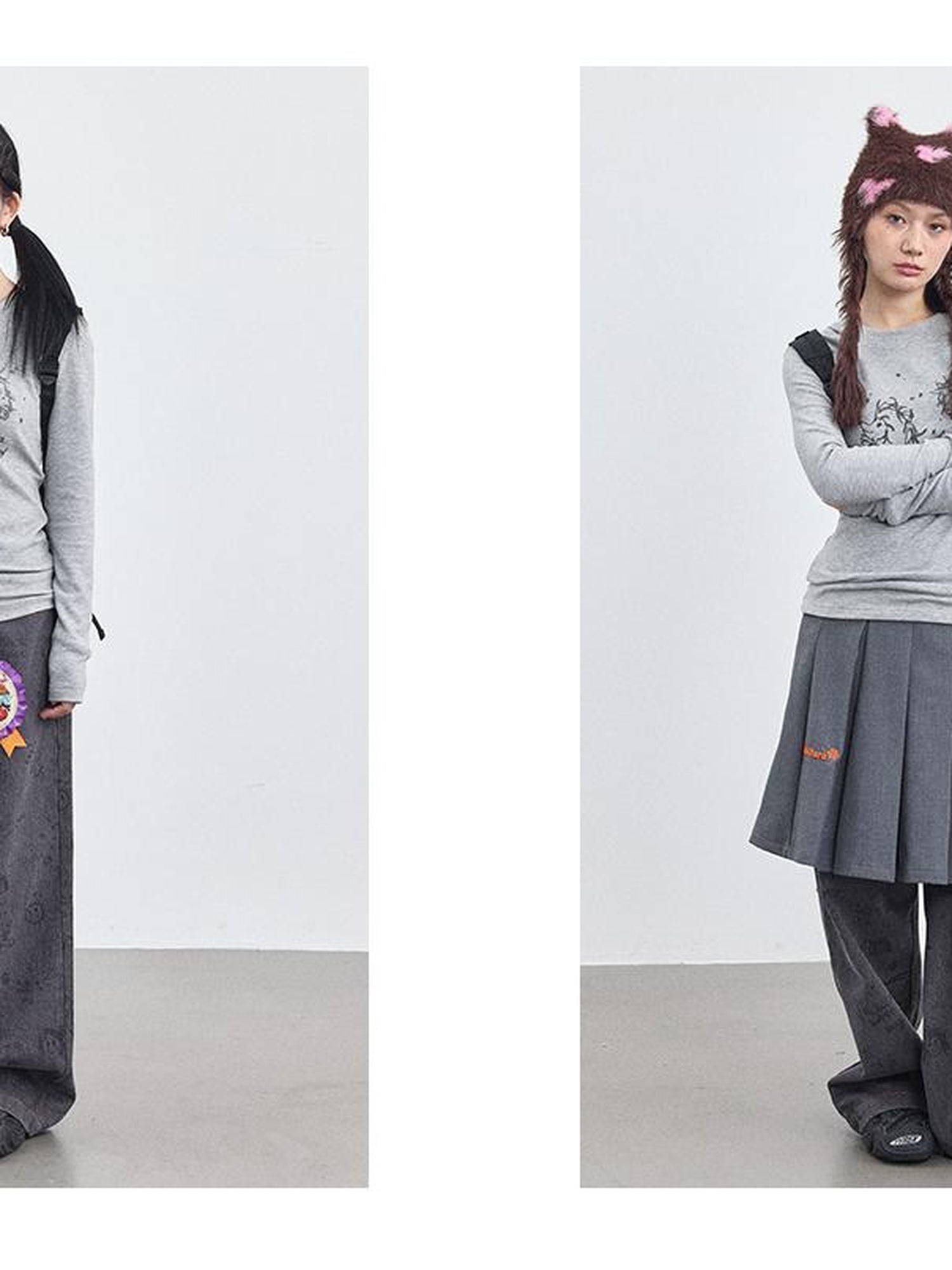 Achihara Relaxed Graffiti Jeans With Vintage Wash