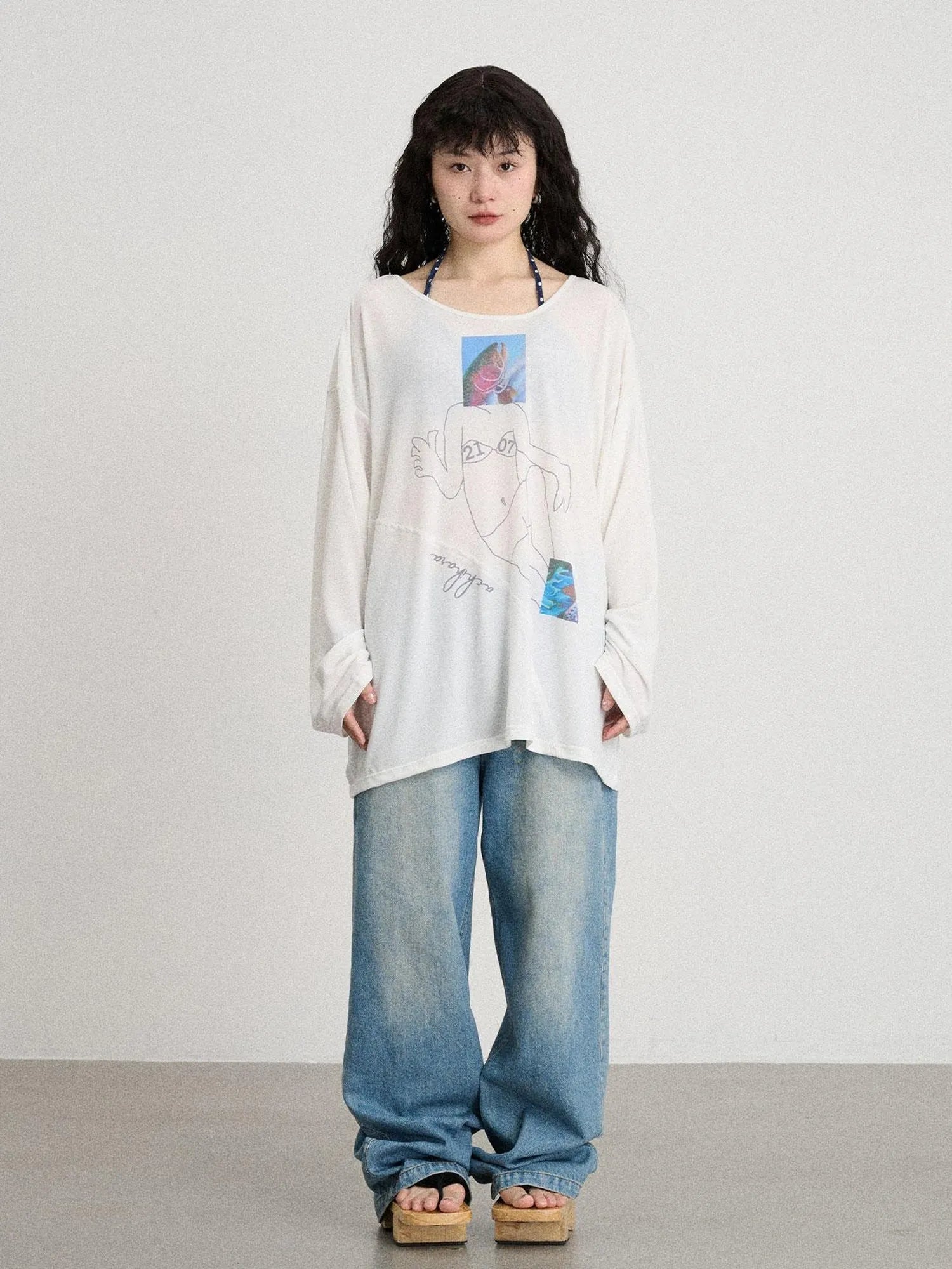 Relaxed Salted Fish Sunshield Loose Top