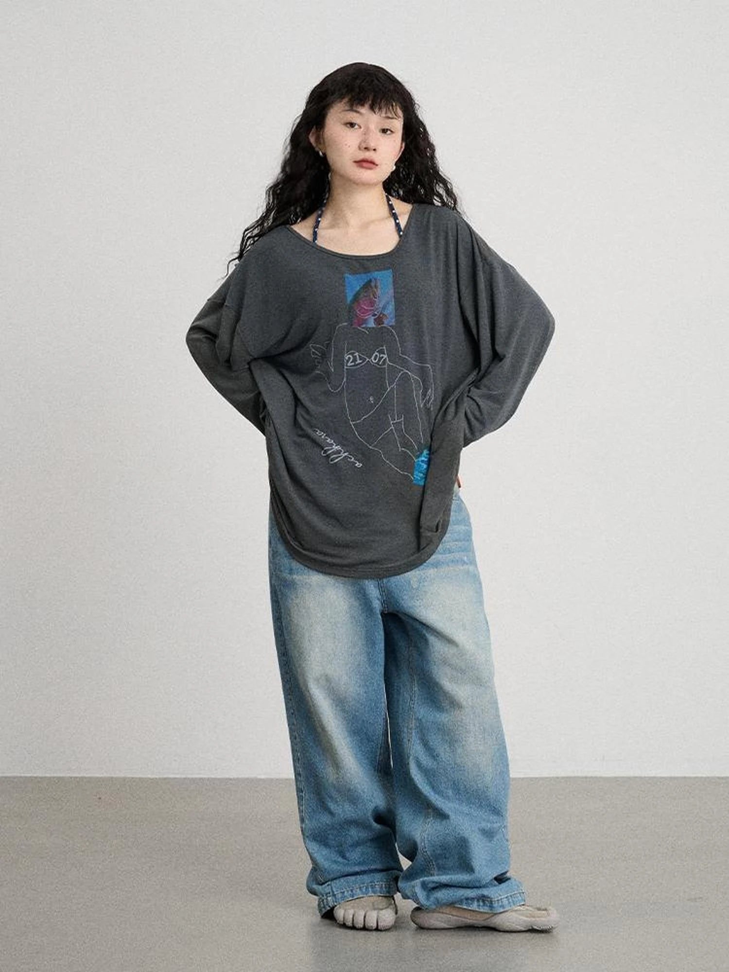 Relaxed Salted Fish Sunshield Loose Top