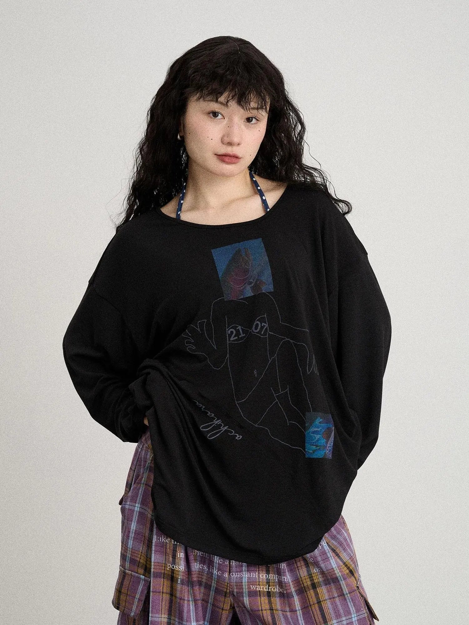 Relaxed Salted Fish Sunshield Loose Top