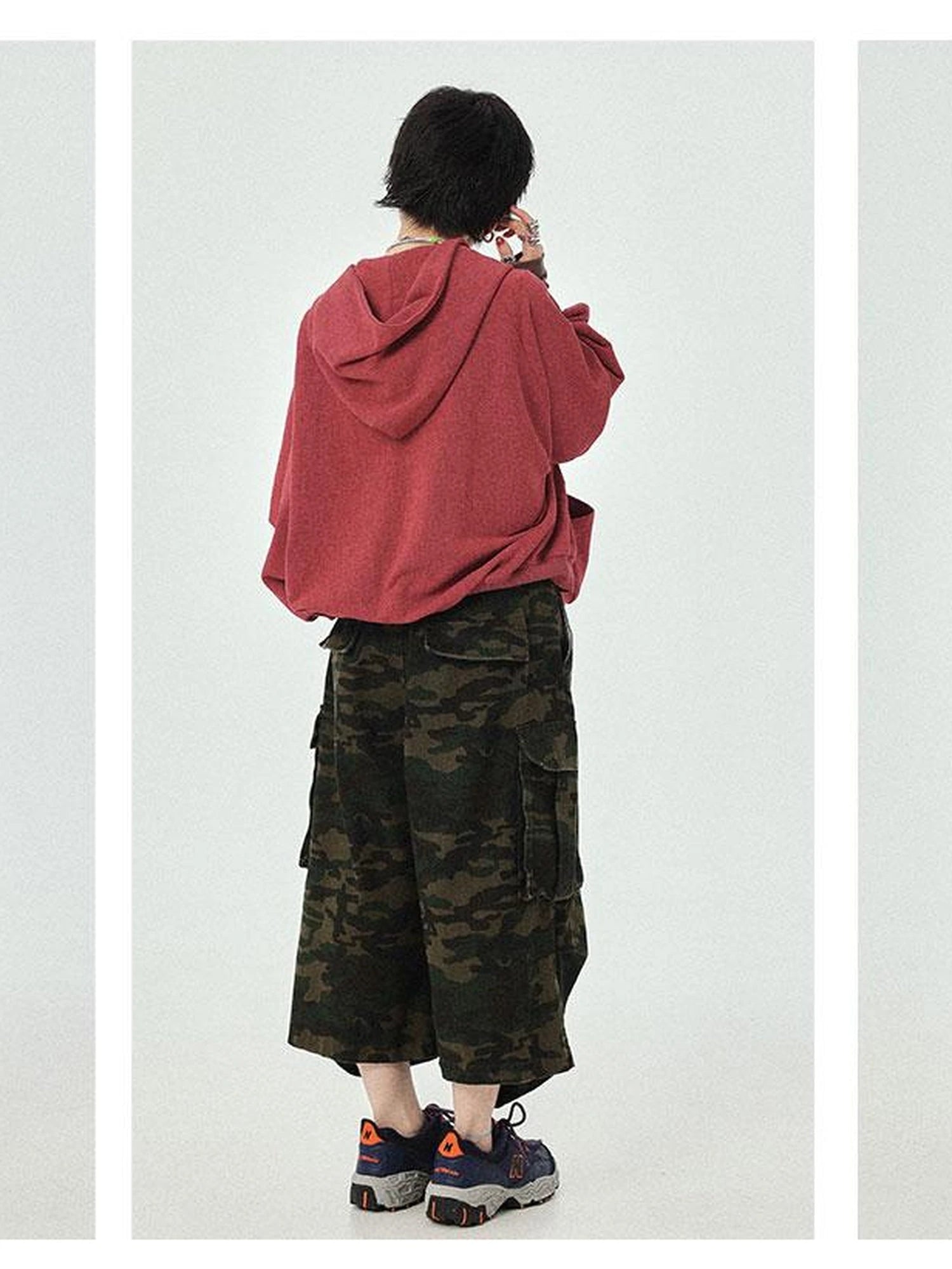 Renaissance Washed Hoodie V-Neck T-Shirt Long-Sleeve