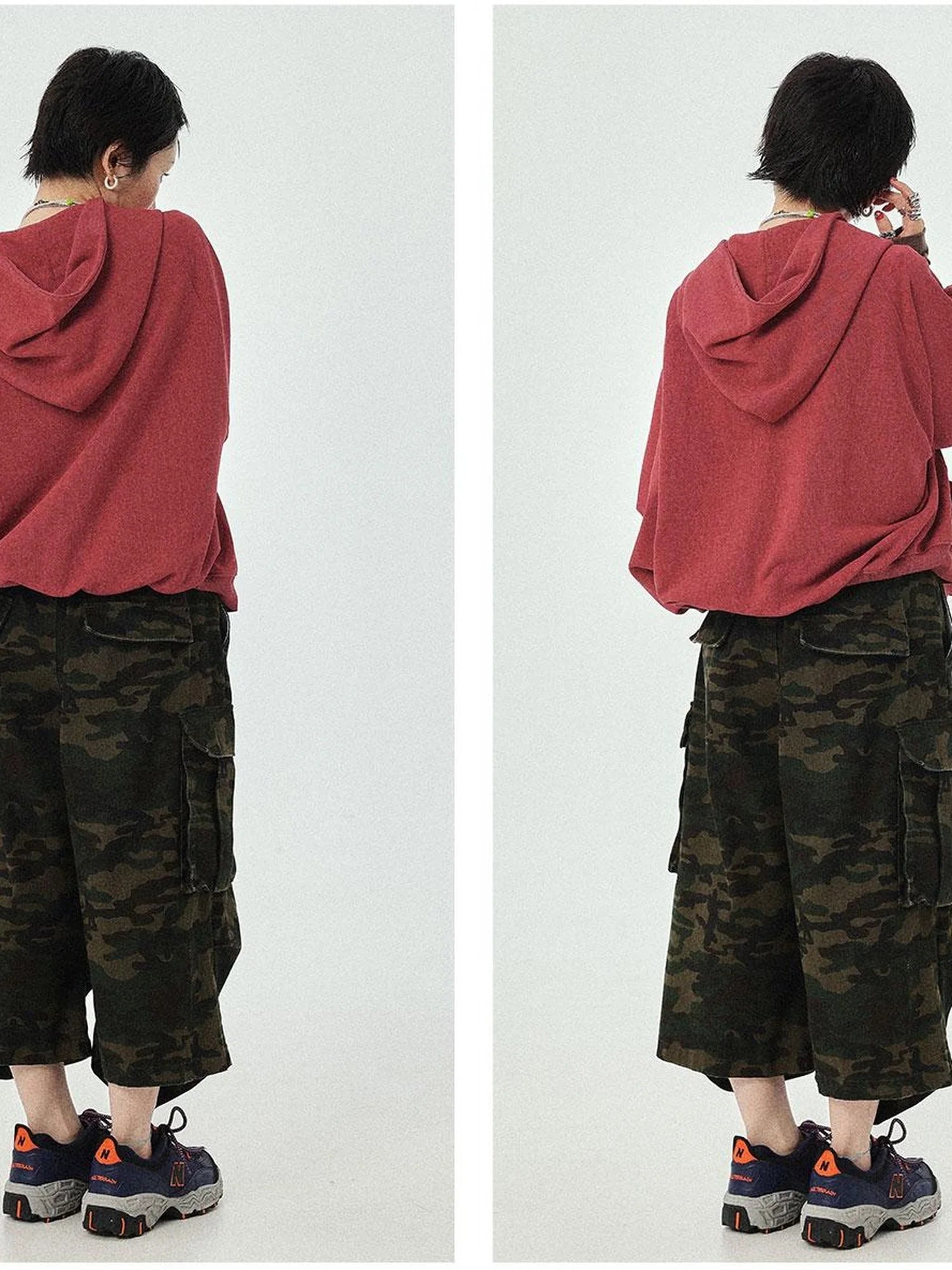 Renaissance Washed Hoodie V-Neck T-Shirt Long-Sleeve