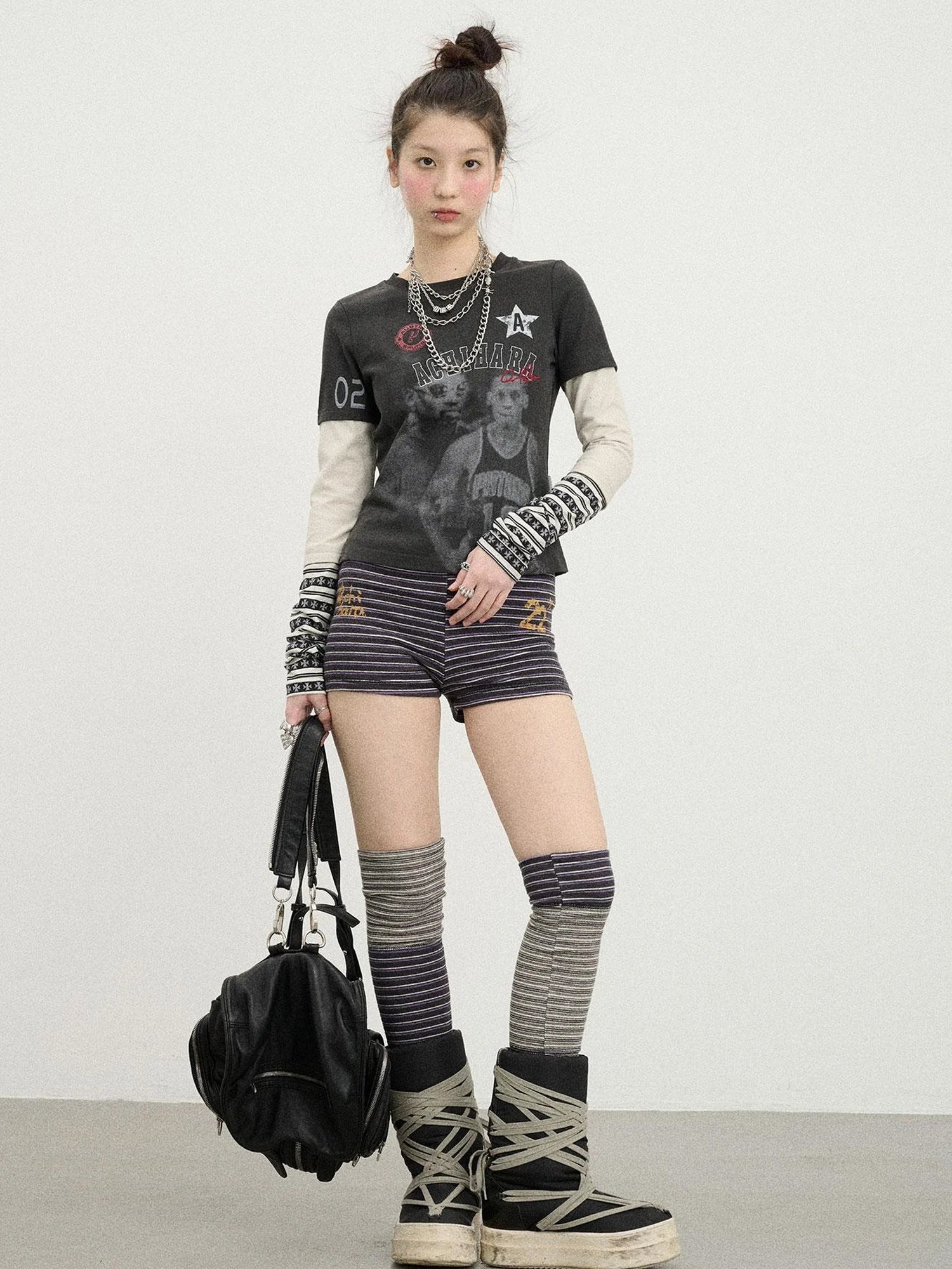 Rodman Inspired Slim Fit Basketball Tee Long Sleeve Layering Top