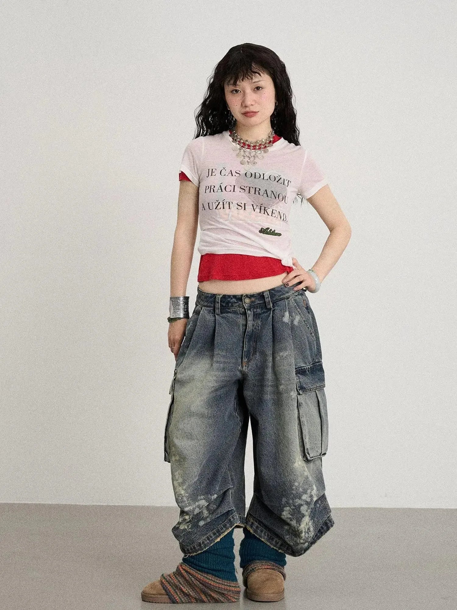Seal Freckle Washed Denim Shorts