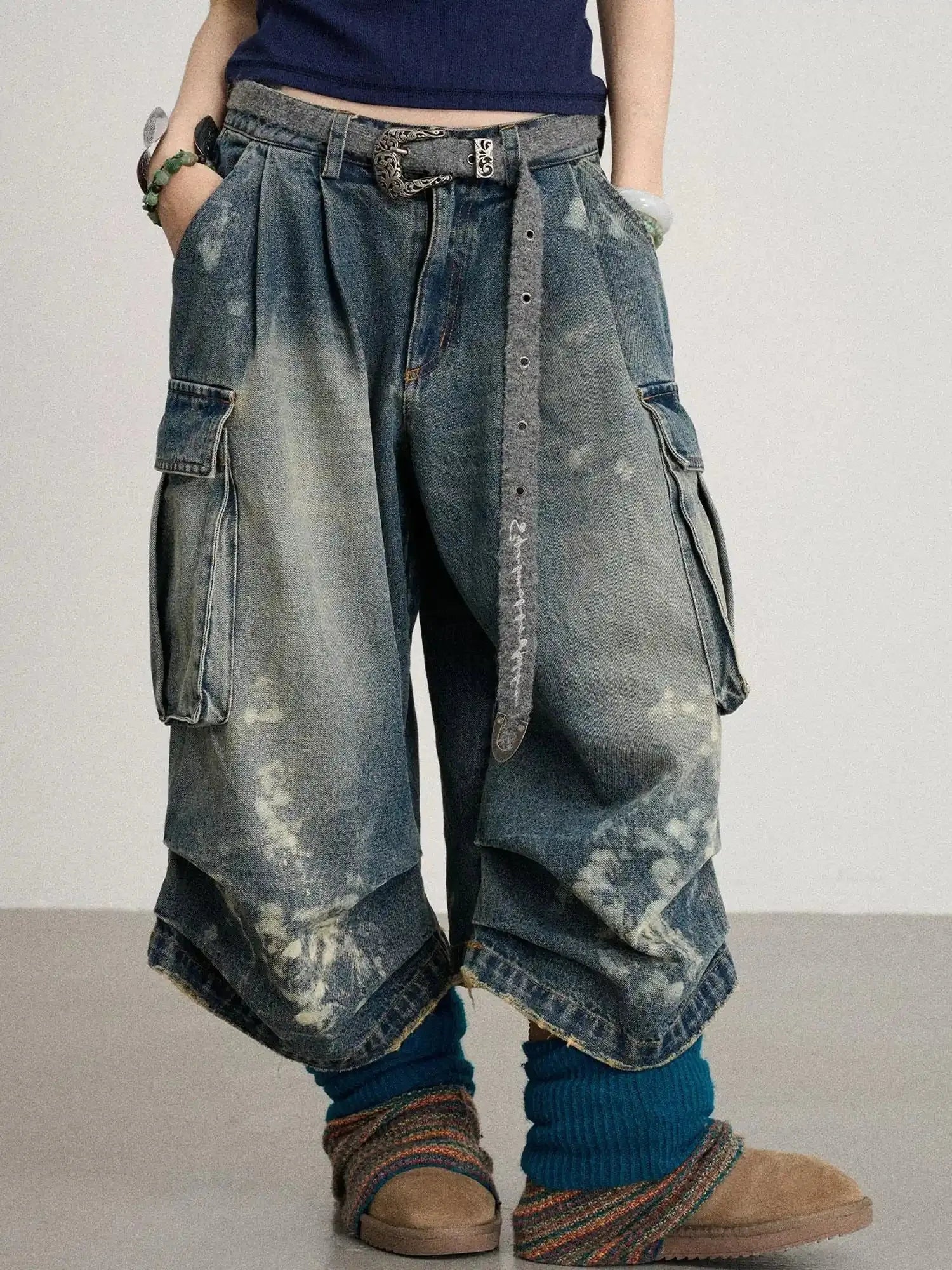 Seal Freckle Washed Denim Shorts