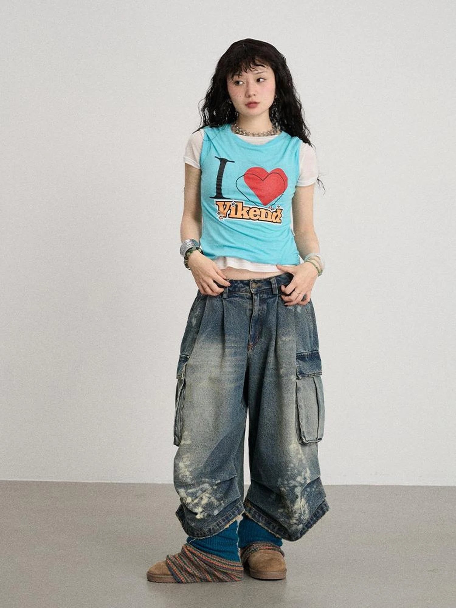Seal Freckle Washed Denim Shorts