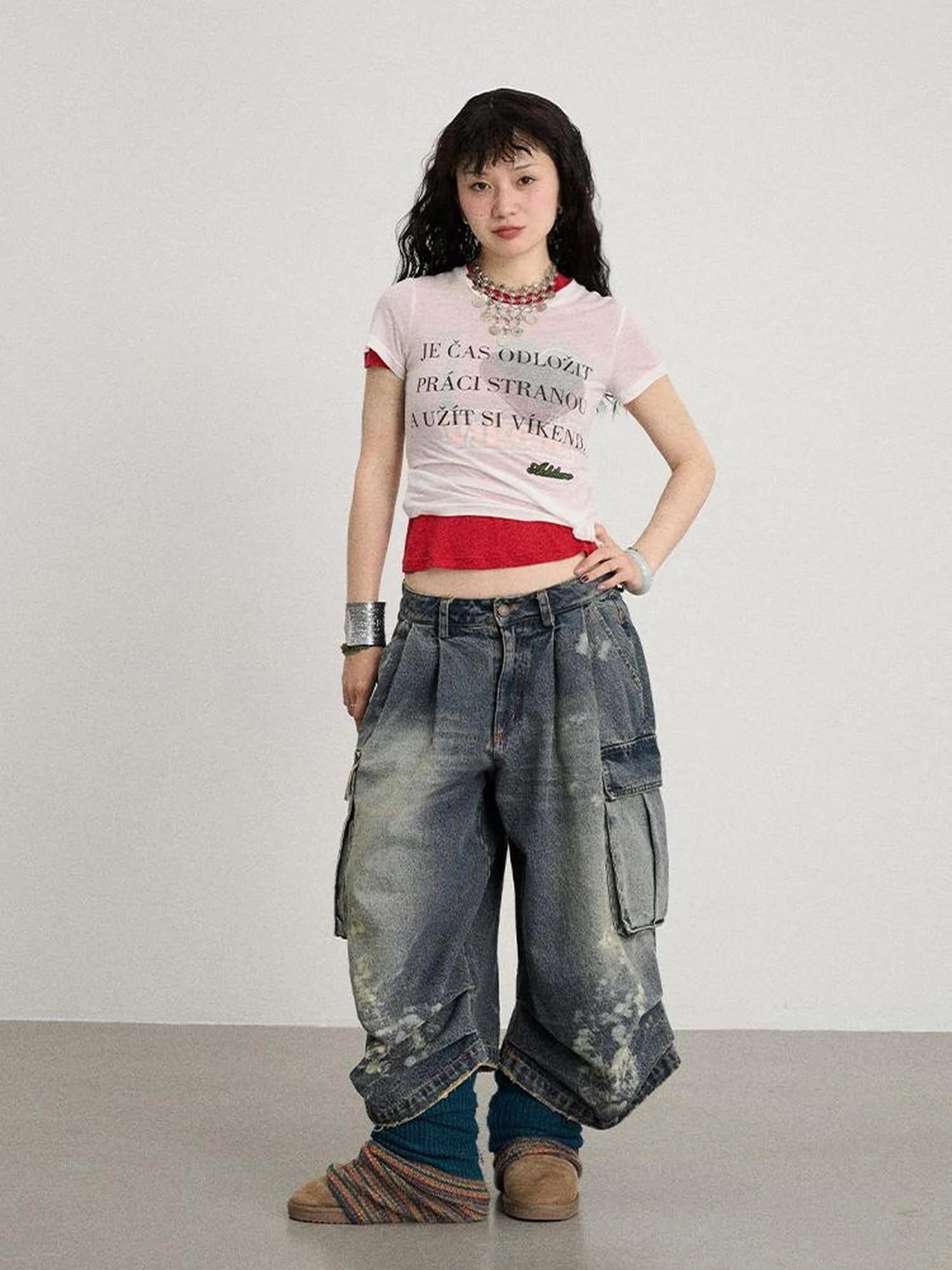 Seal Freckle Washed Denim Shorts