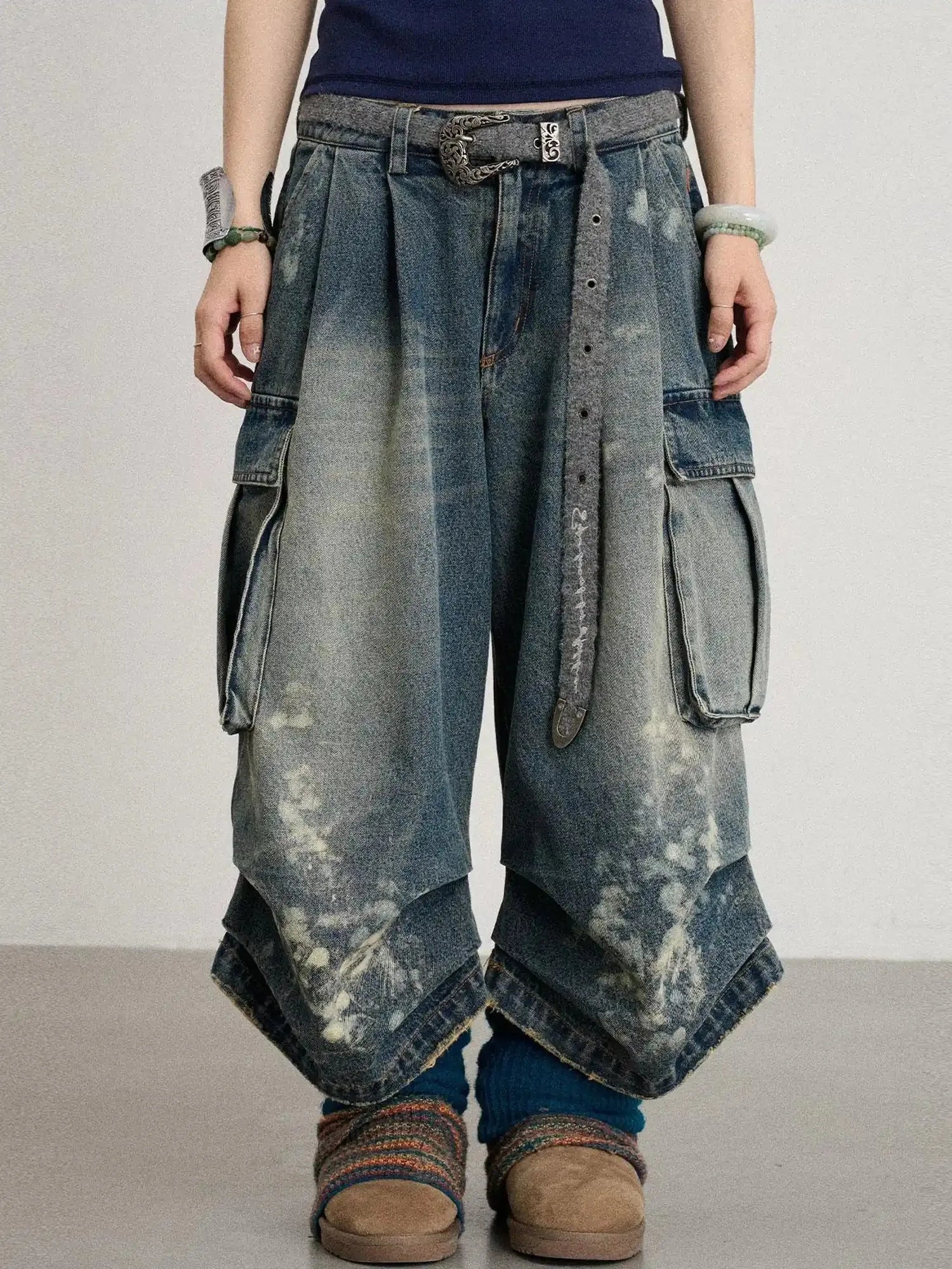 Seal Freckle Washed Denim Shorts