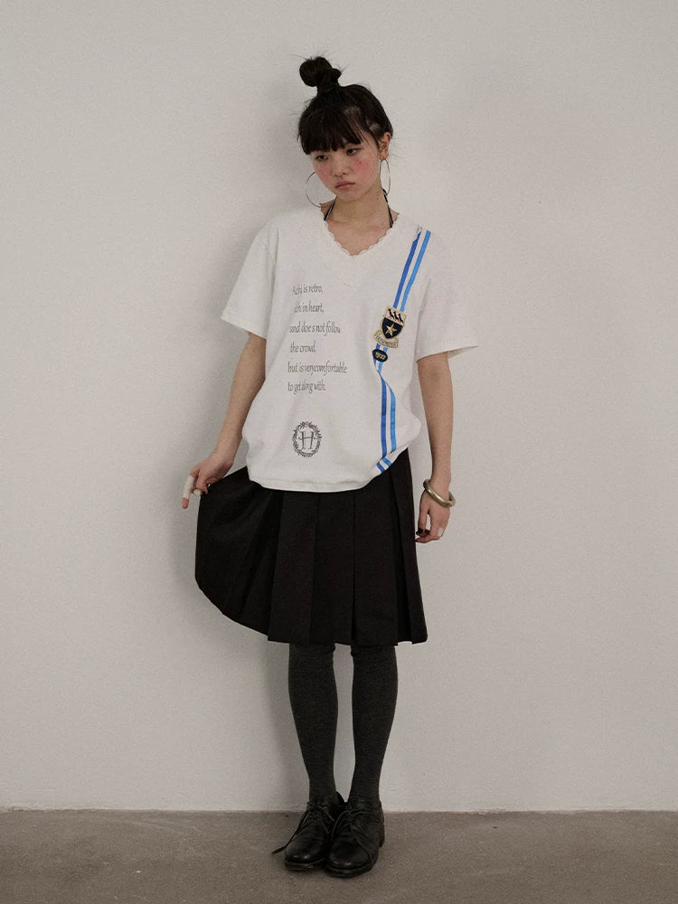 Achihara Sexy Low Waist Pleated A Line Black Polyester Women Mini Skirts-3