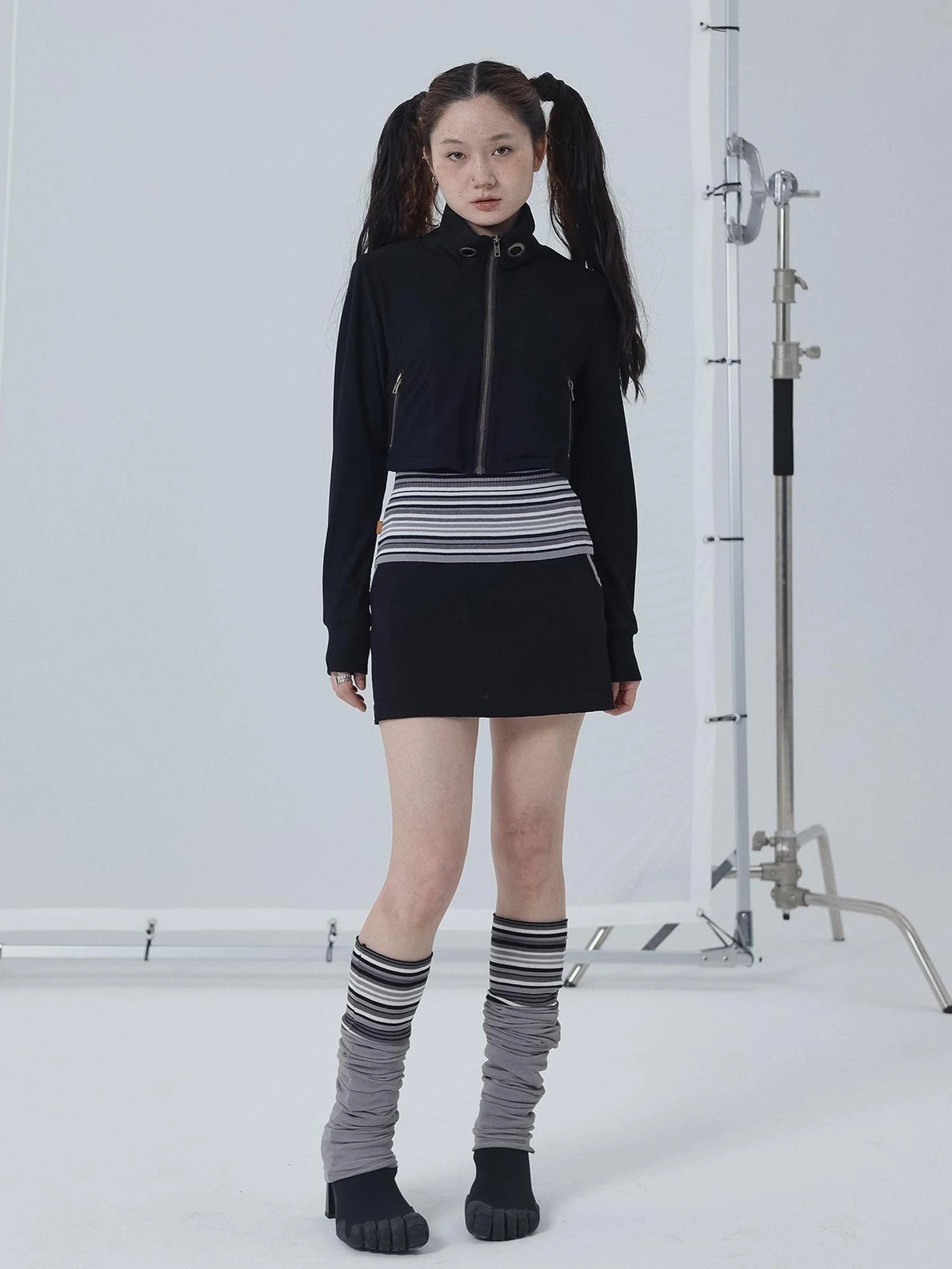 Sheer Mesh Long Sleeve Crop Sun Jacket