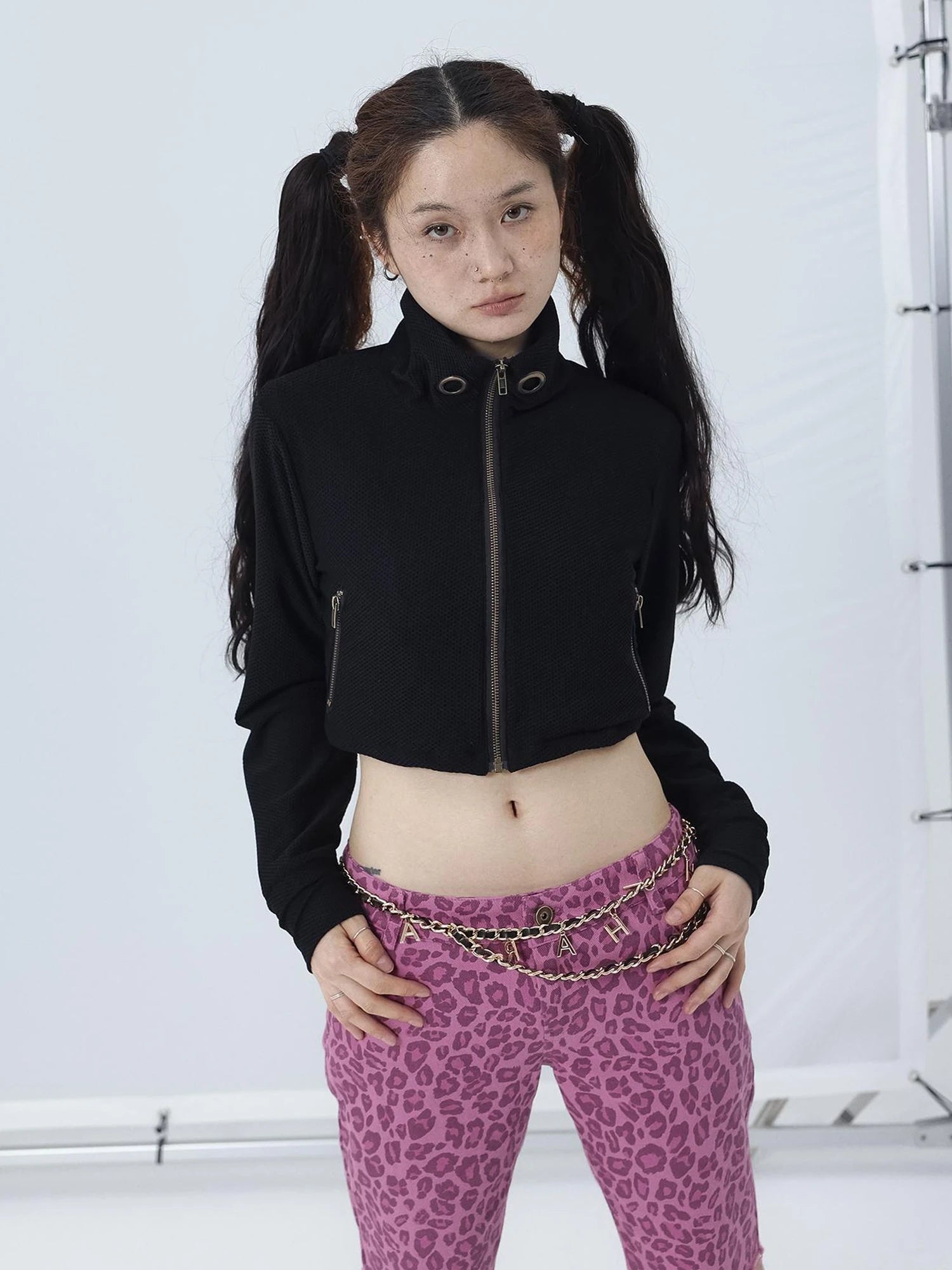 Sheer Mesh Long Sleeve Crop Sun Jacket