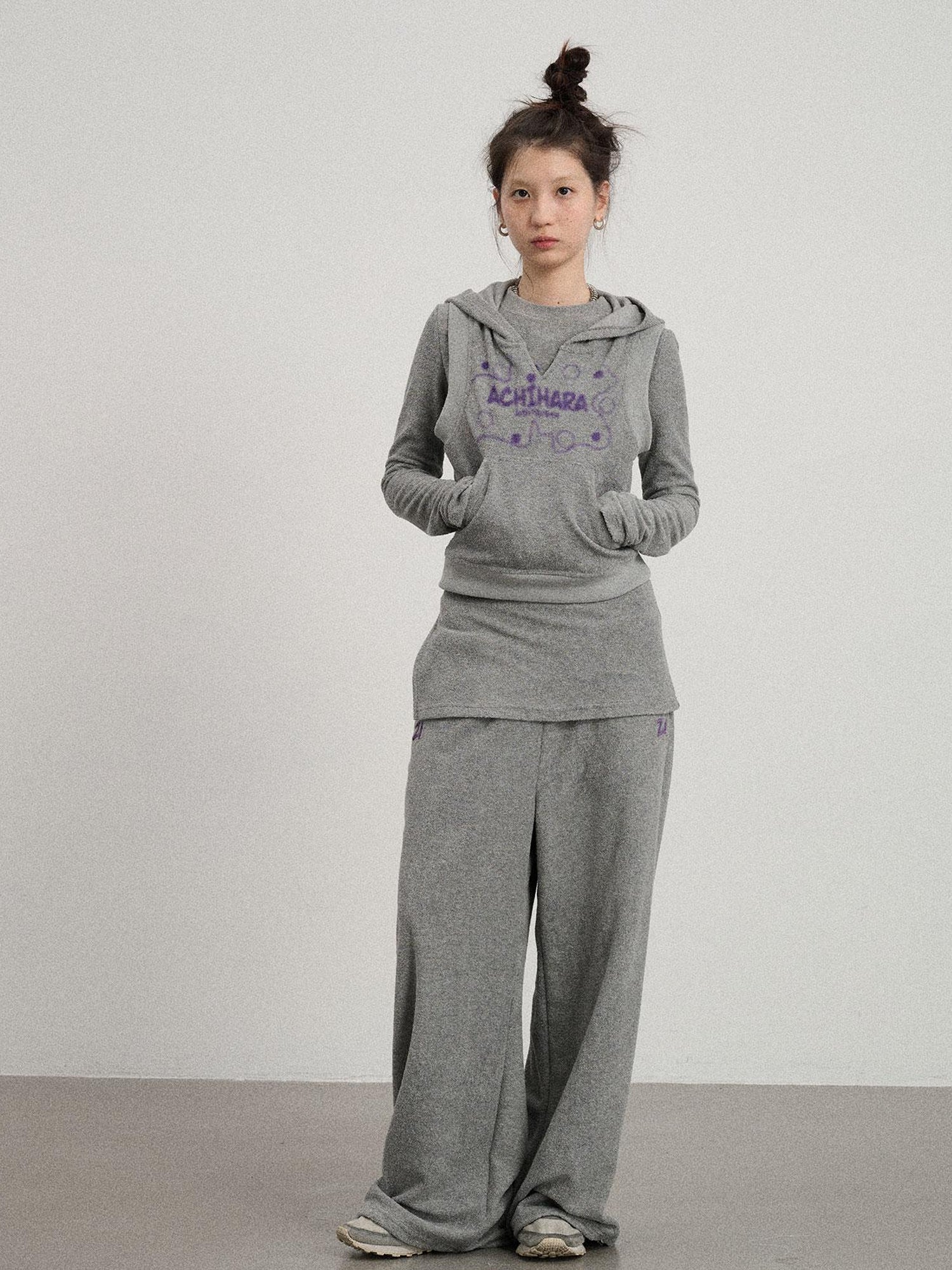 Achihara Sleepy Sheep V-Neck Hooded Vest