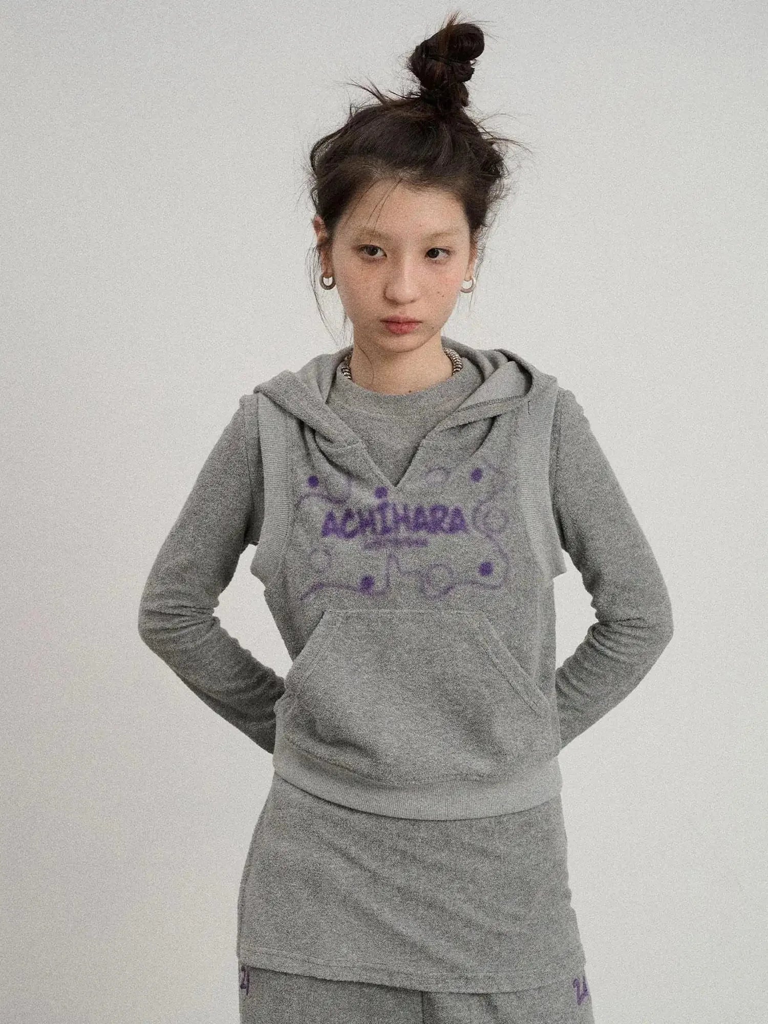 Sleepy Sheep V-Neck Hooded Vest