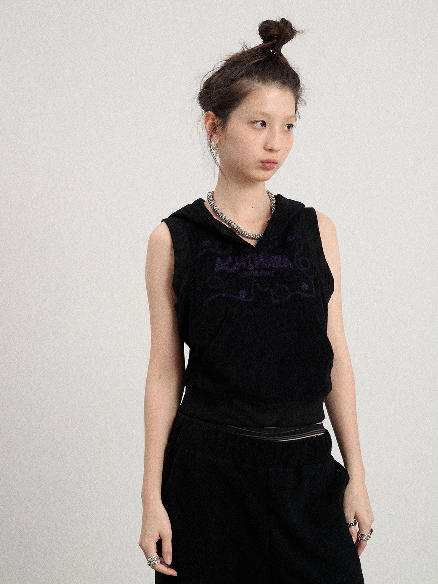 Achihara Sleepy Sheep V-Neck Hooded Vest