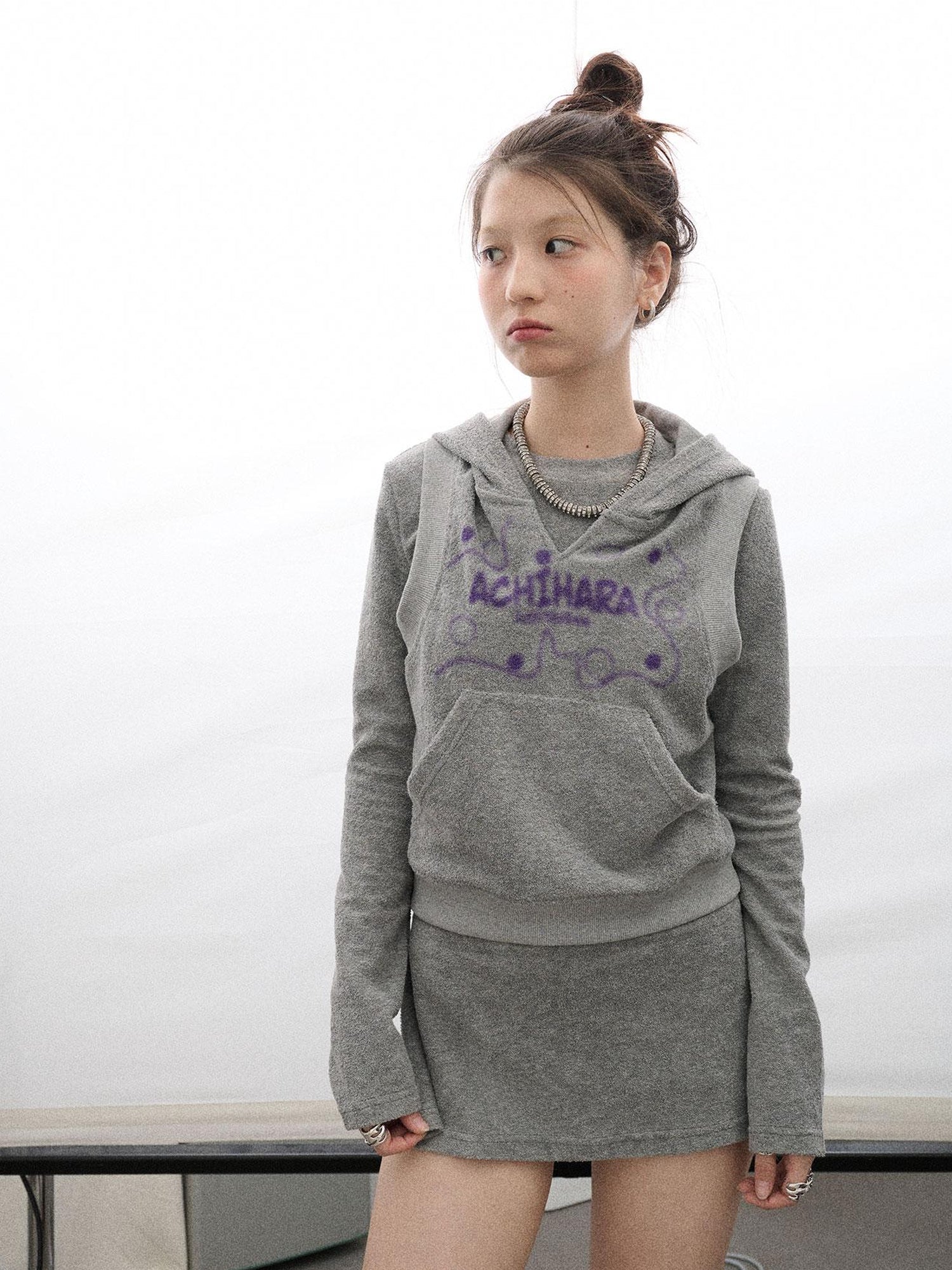 Achihara Sleepy Sheep V-Neck Hooded Vest