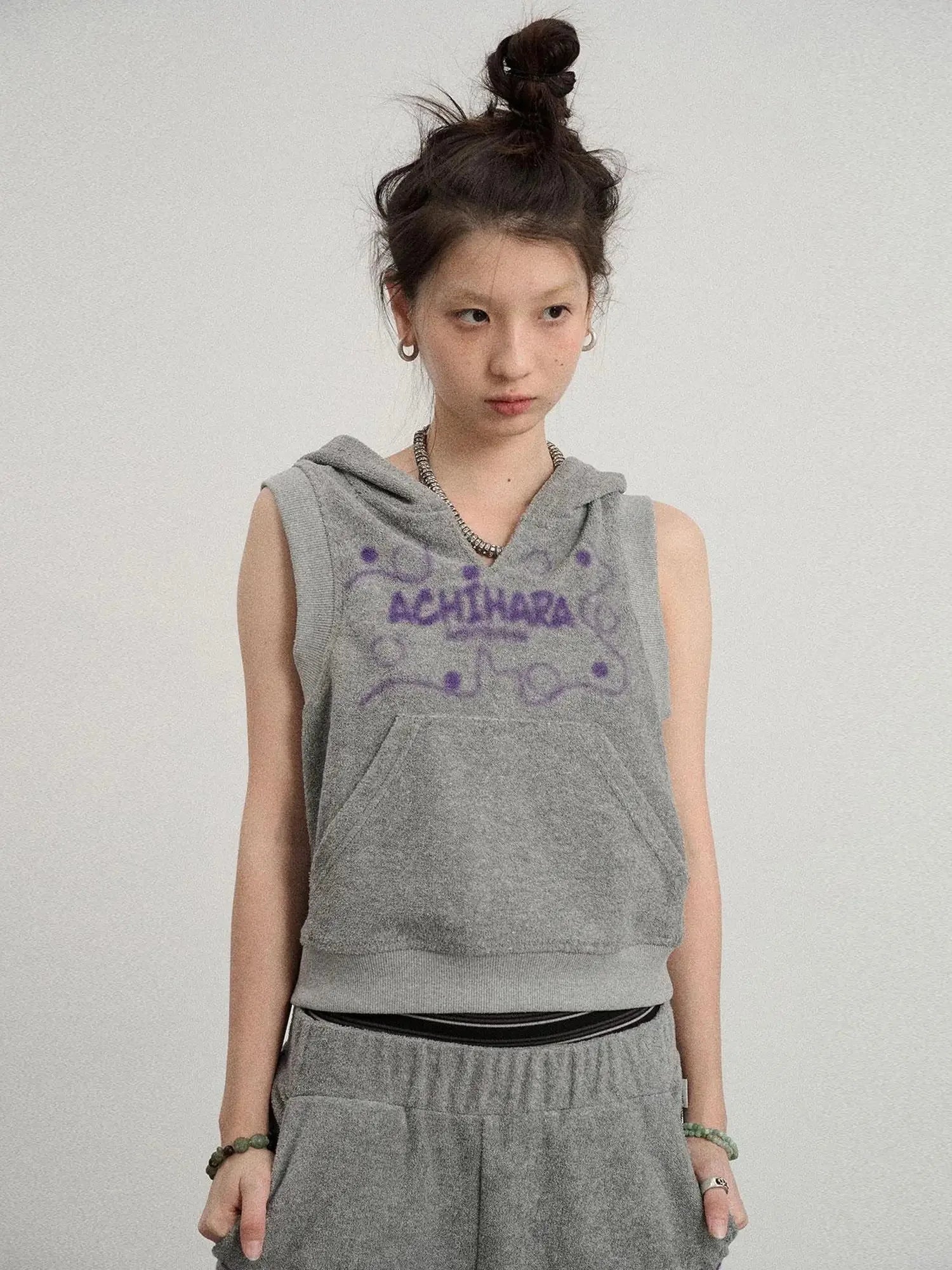 Sleepy Sheep V-Neck Hooded Vest