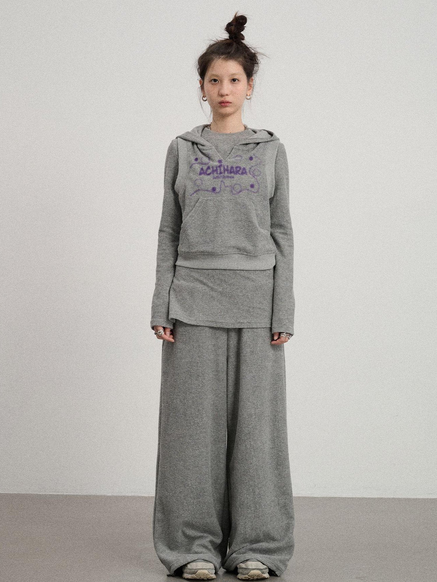 Achihara Sleepy Sheep V-Neck Hooded Vest