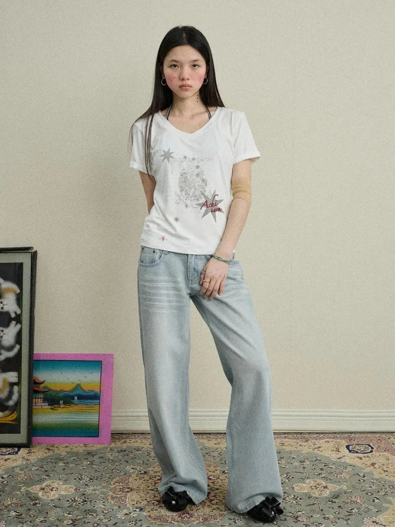 Sneezing Star 2.0 Tee V-Neck T-Shirt Long-Sleeve