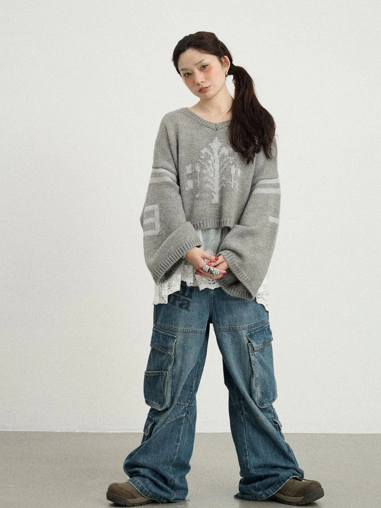 Snowpine Sword Knit Sweater