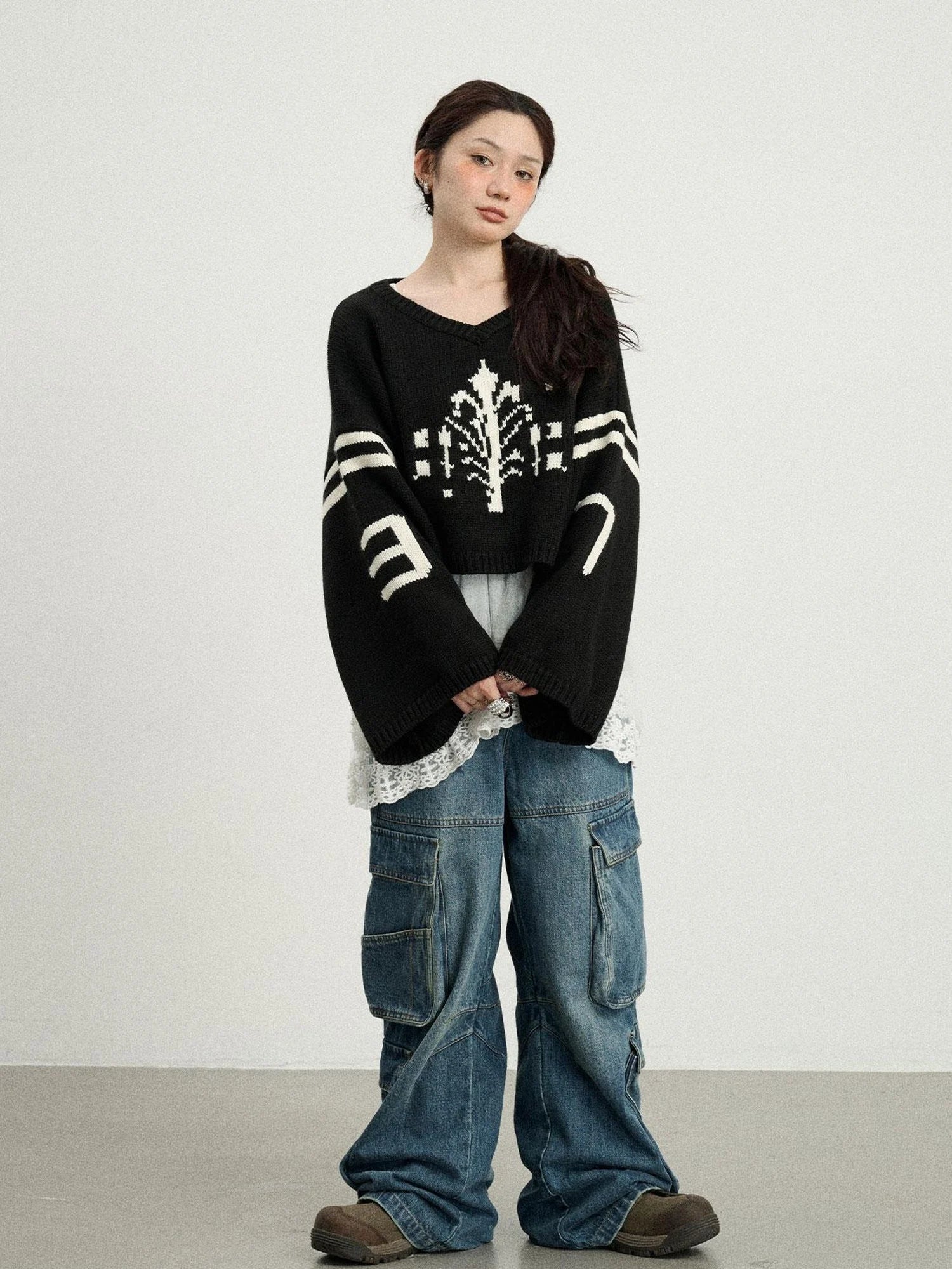 Snowpine Sword Knit Sweater