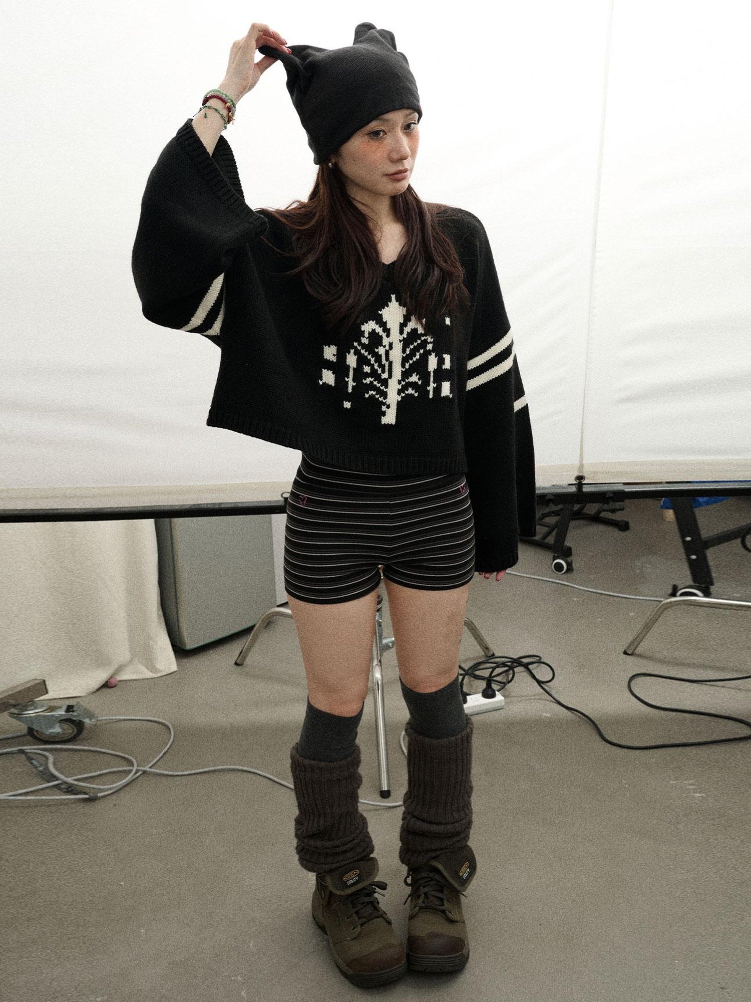 Achihara Snowpine Sword Knit Sweater