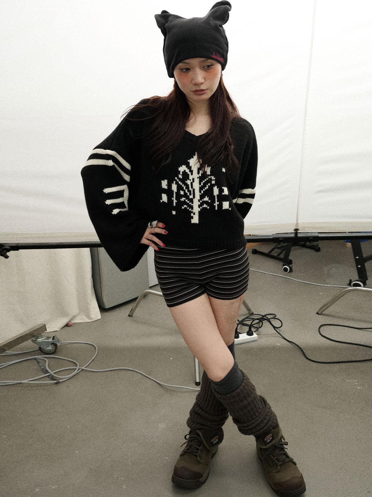 Achihara Snowpine Sword Knit Sweater