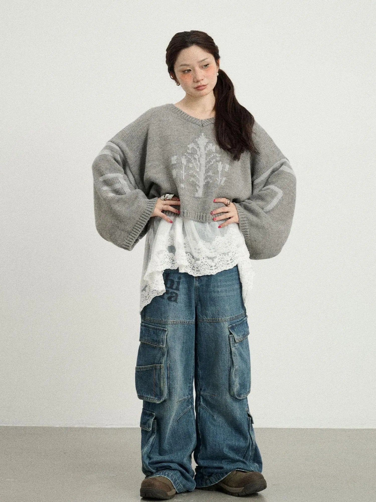 Snowpine Sword Knit Sweater