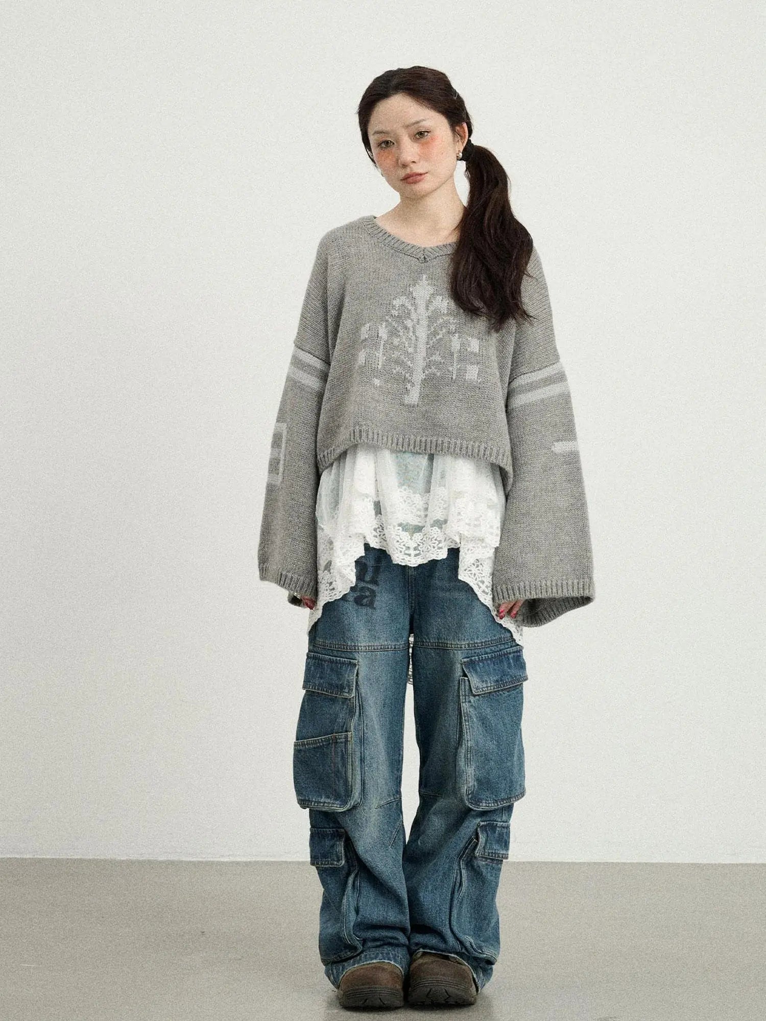 Snowpine Sword Knit Sweater