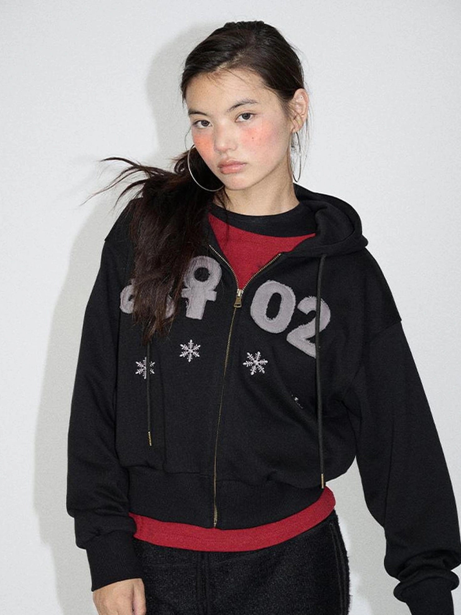 Achihara Soft Cotton Blend Full Zip Loose Fit Hooded Long Sleeve Women Outerwear Hoodies