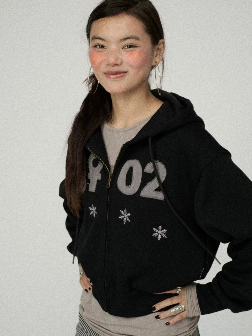 Achihara Soft Cotton Blend Full Zip Loose Fit Hooded Long Sleeve Women Outerwear Hoodies