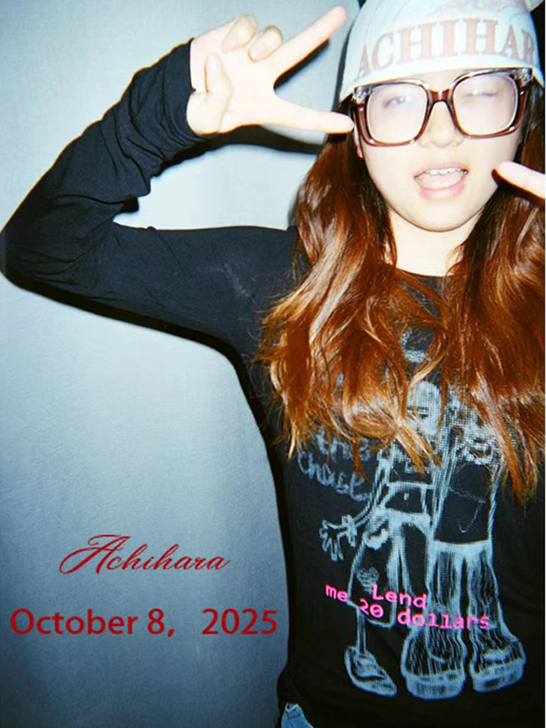 Achihara Soft Cotton Round Crown Letter Graphic Women Casual White One Size Hat