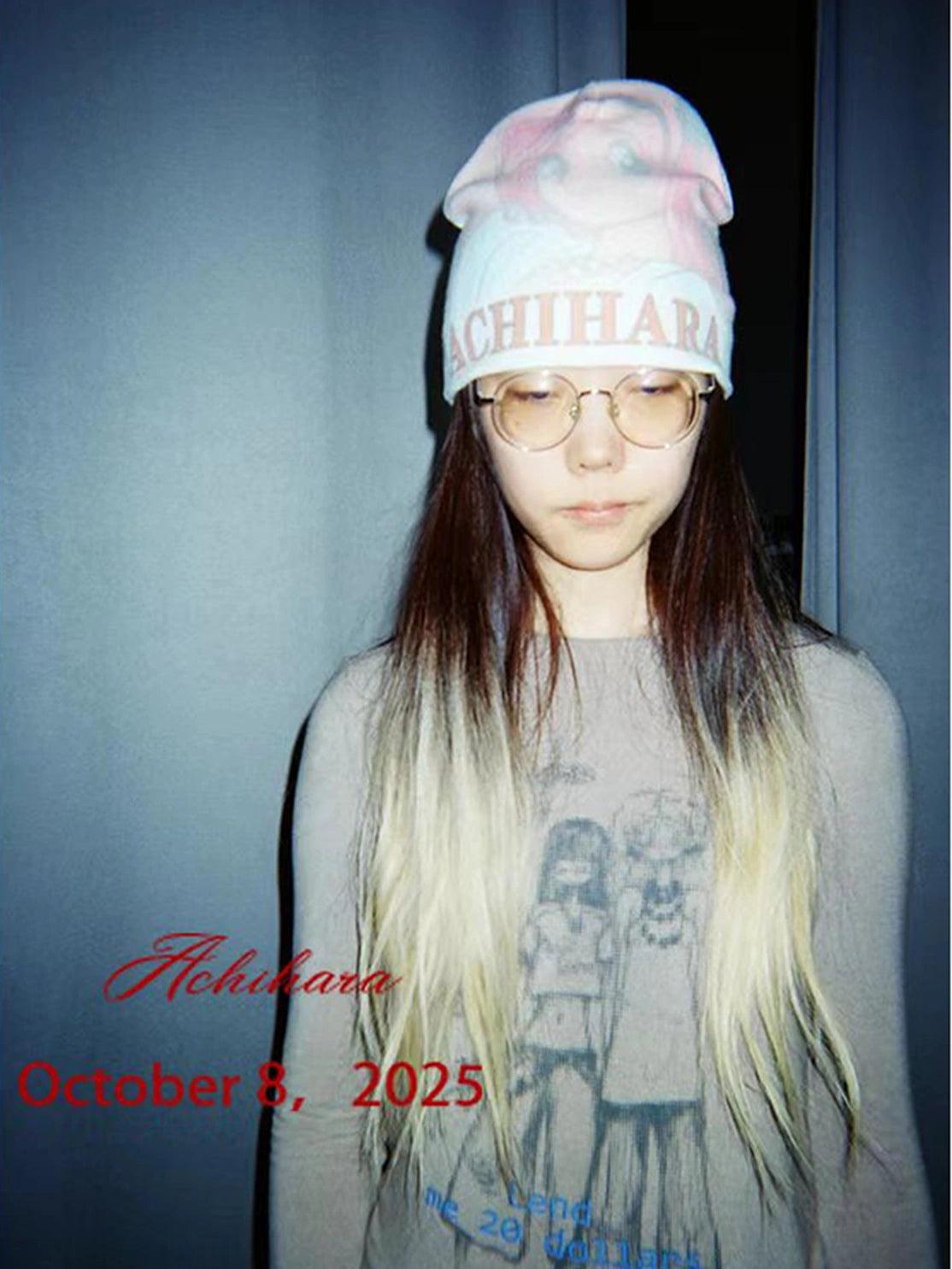 Achihara Soft Cotton Round Crown Letter Graphic Women Casual White One Size Hat