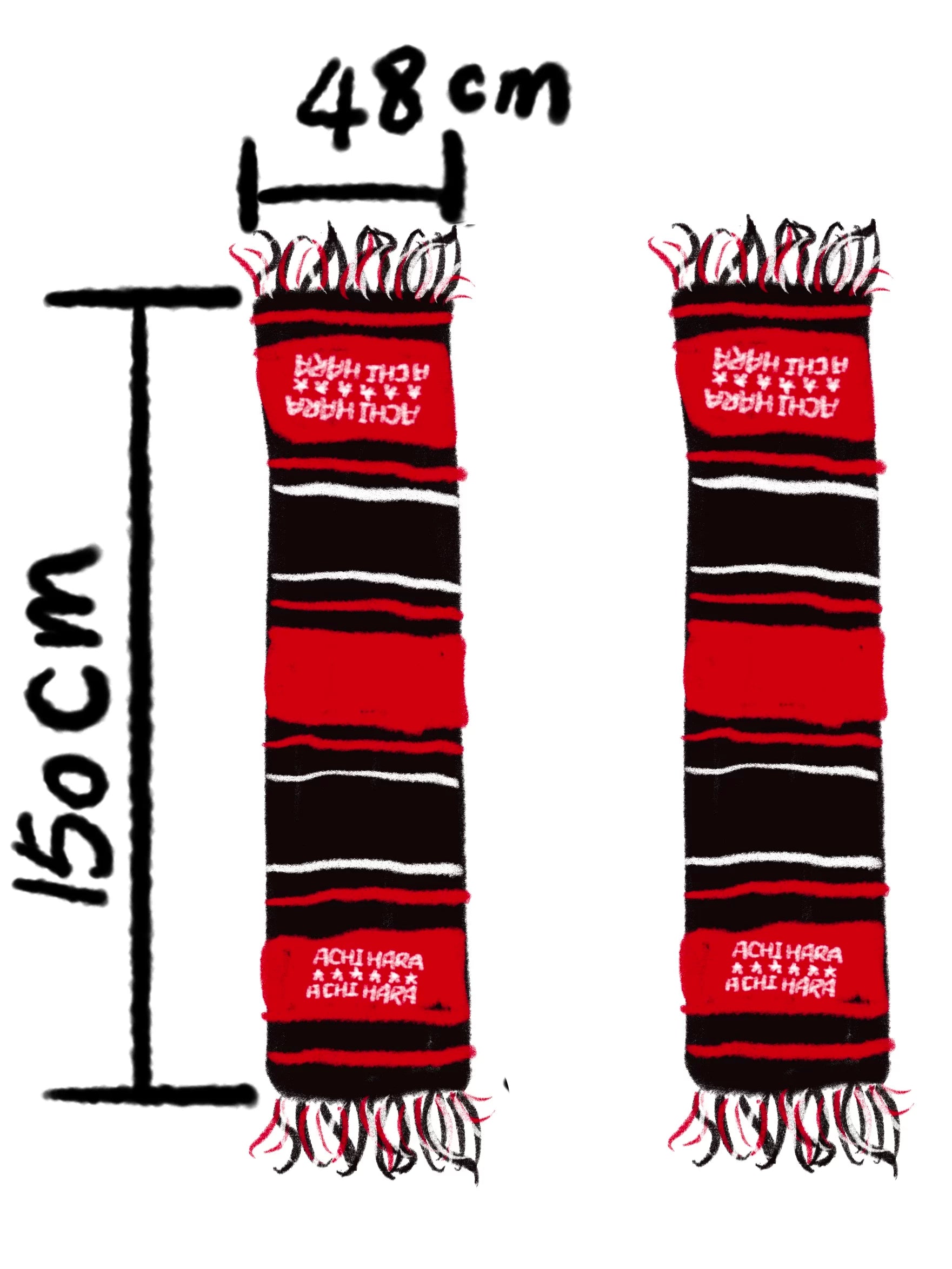 Achihara Soft Cozy Acrylic Korean Style Rectangular Unisex Red Black Plaid Scarf-4