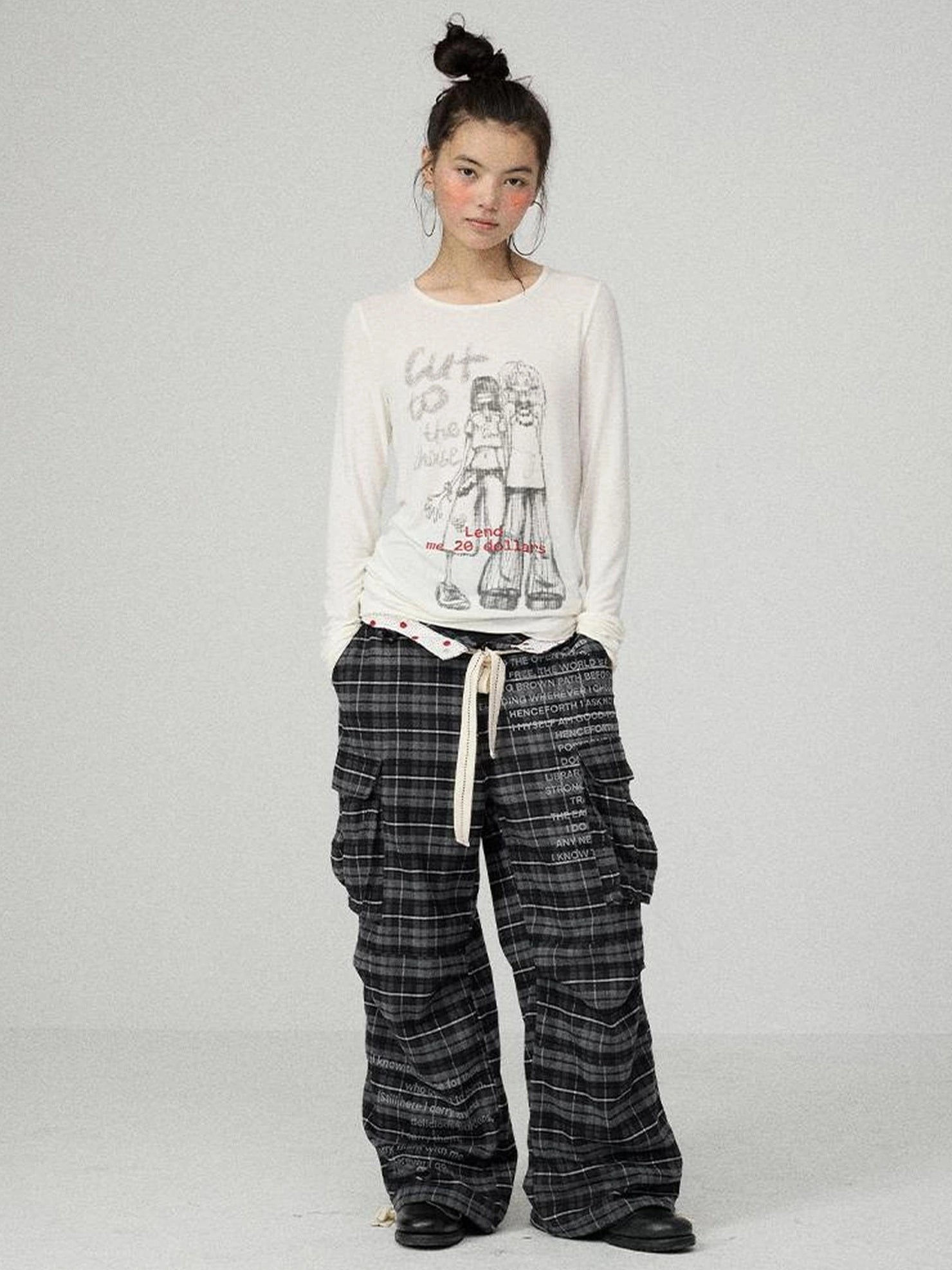 Achihara Soft Stretch Viscose Long Sleeve Crewneck Straight Fit Women Office Wear T-Shirt