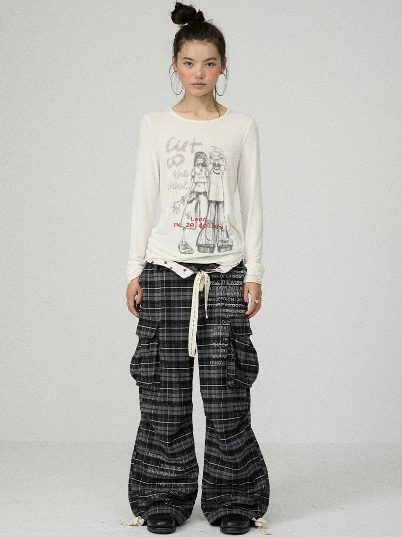 Achihara Soft Stretch Viscose Long Sleeve Crewneck Straight Fit Women Office Wear T-Shirt