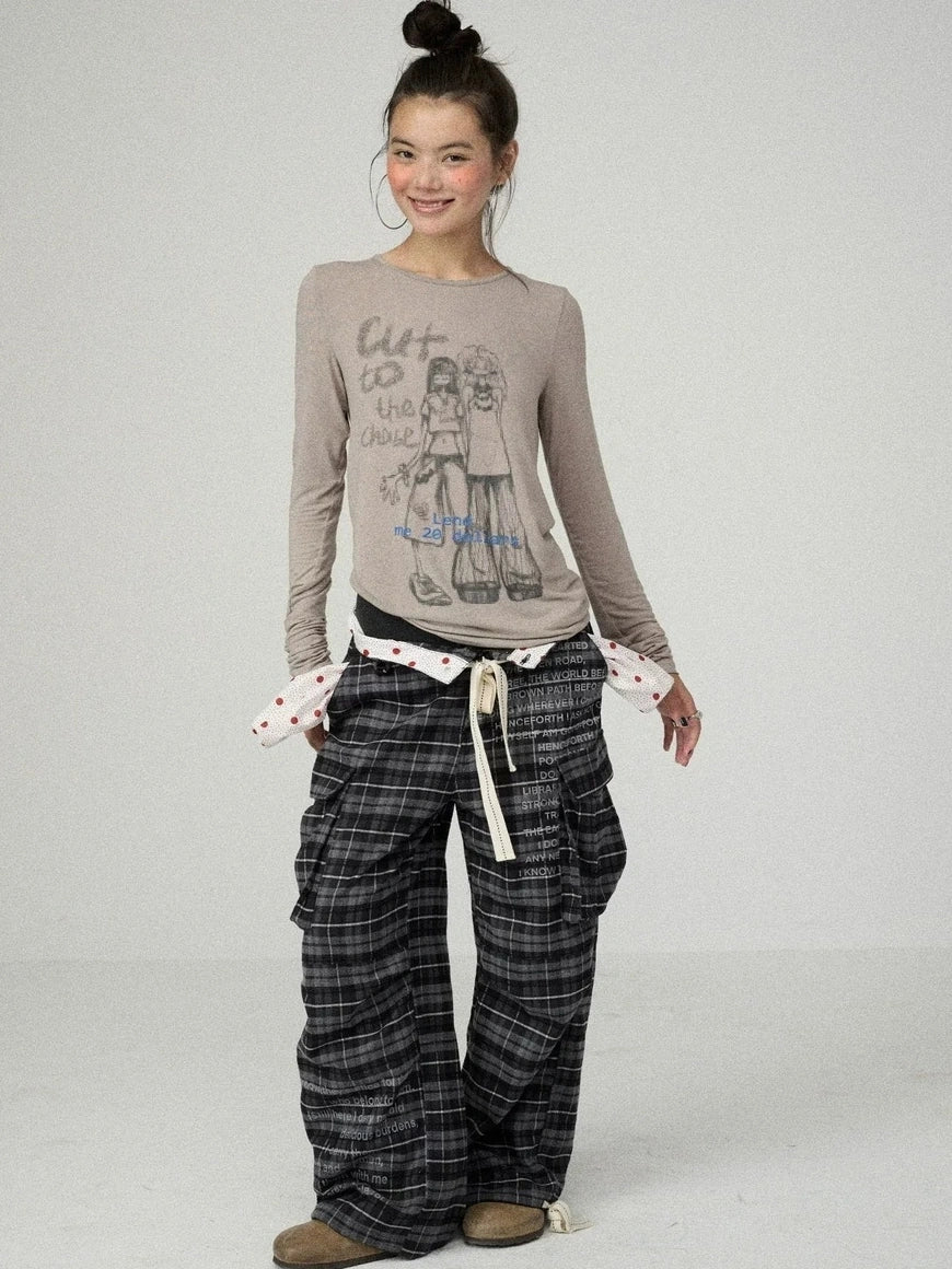 Achihara Soft Stretch Viscose Long Sleeve Crewneck Straight Fit Women Office Wear T-Shirt