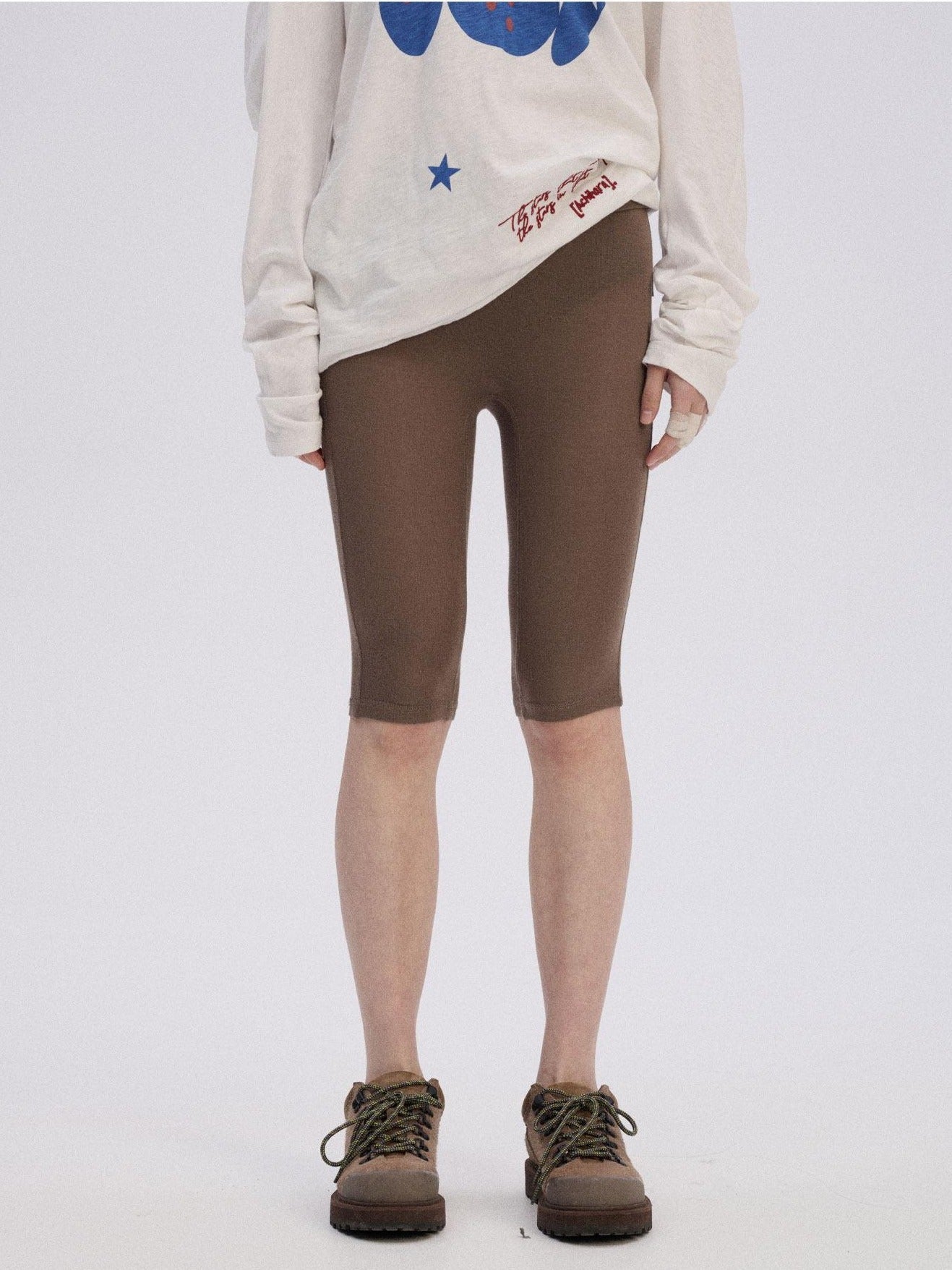 Achihara Soft Viscose Blend High Waist Tailored For Women Workwear Short Trousers