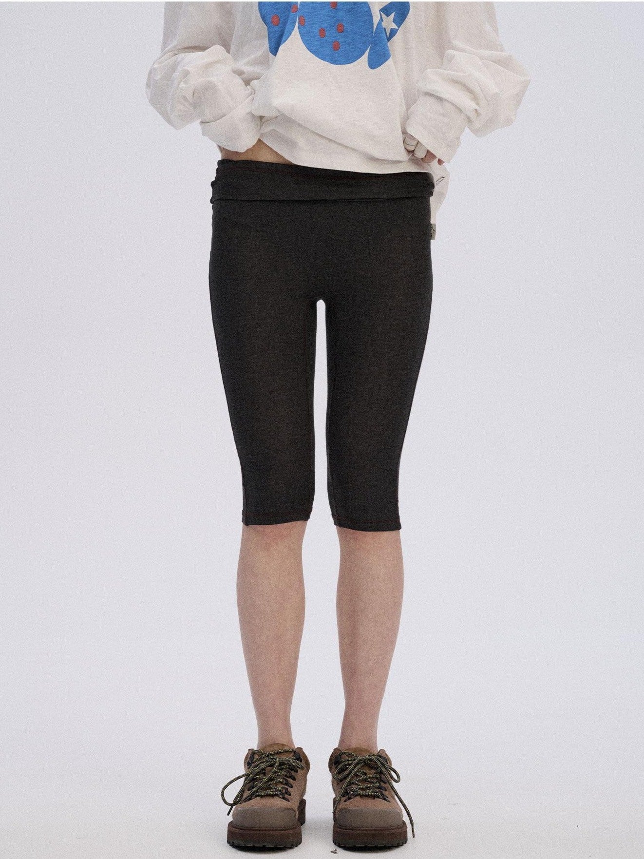 Achihara Soft Viscose Blend High Waist Tailored For Women Workwear Short Trousers