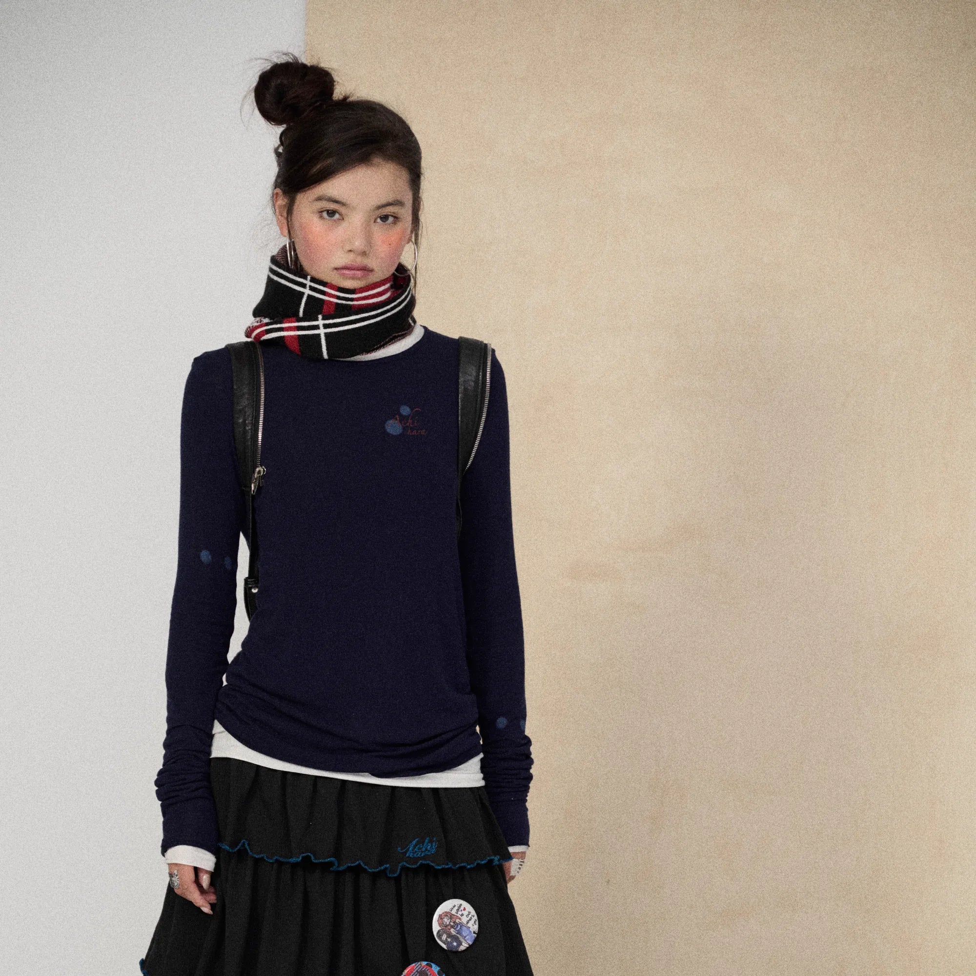 Achihara_Soft_Viscose_Blend_Straight_Fit_Long_Sleeve_Crew_Neck_Striped_Women_T-Shirt_MISSTT