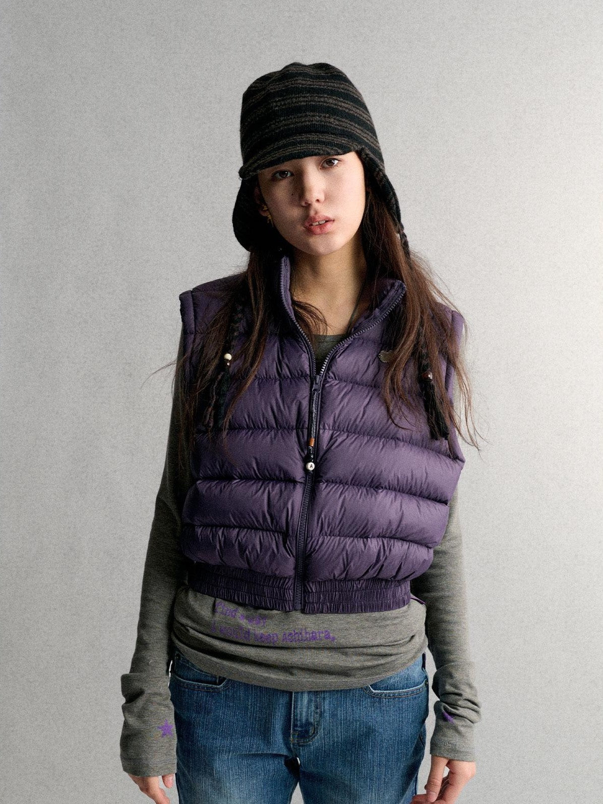 Achihara Solid Zip Front Slim Fit Nylon Women&